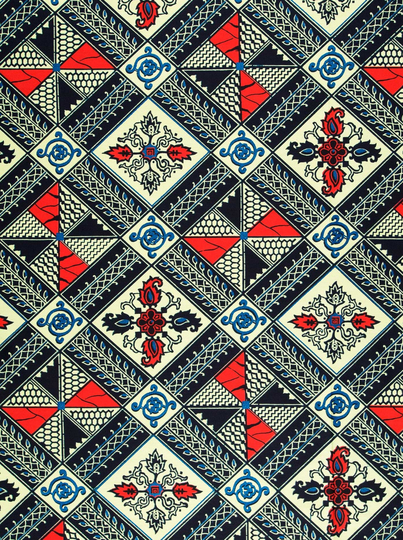 Wax Hollandais | VL00014.398 | Royal Blue Embellished