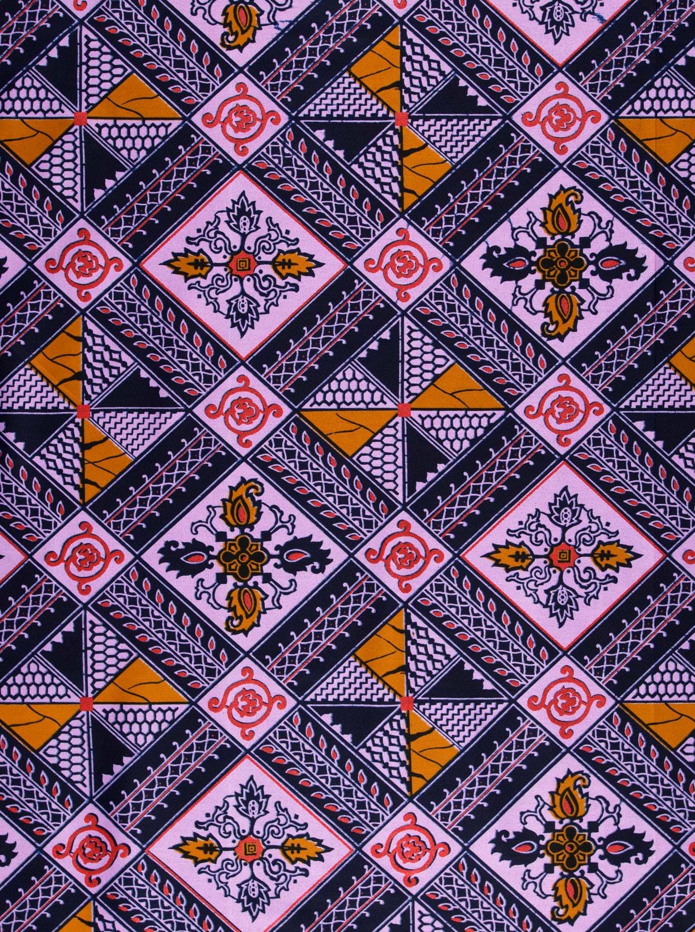 Fabric features vibrant geometric pattern wax hollandais vl00014.399
