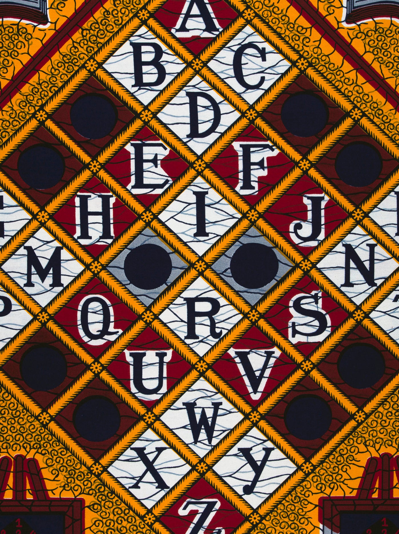 Vibrant geometric patterned fabric bold wax hollandais vl00017.296
