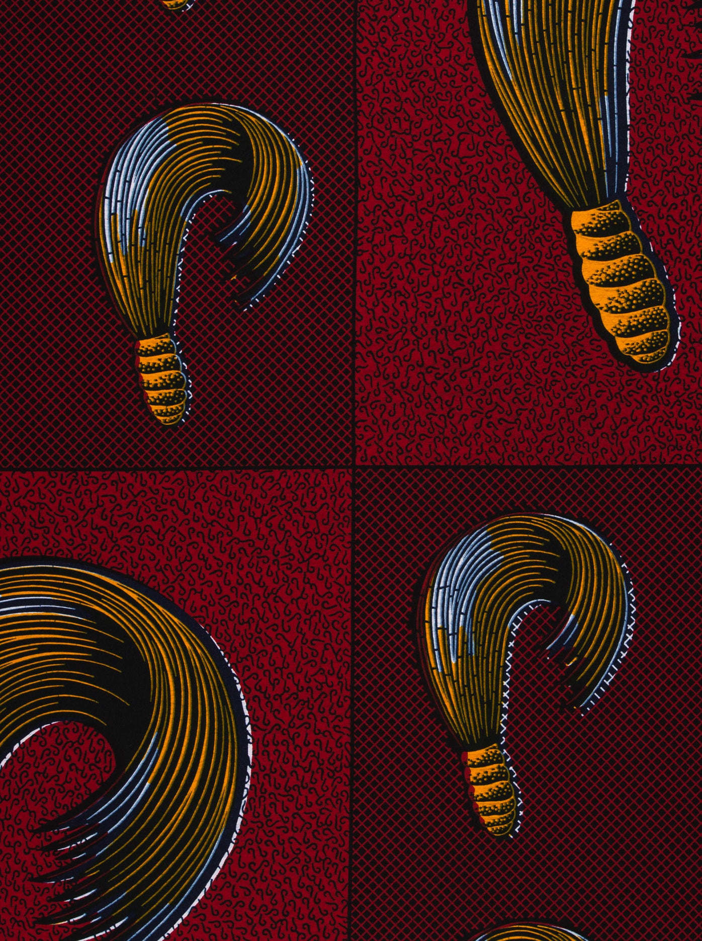 Vibrant red fabric pattern stylized wax hollandais vl00815.149