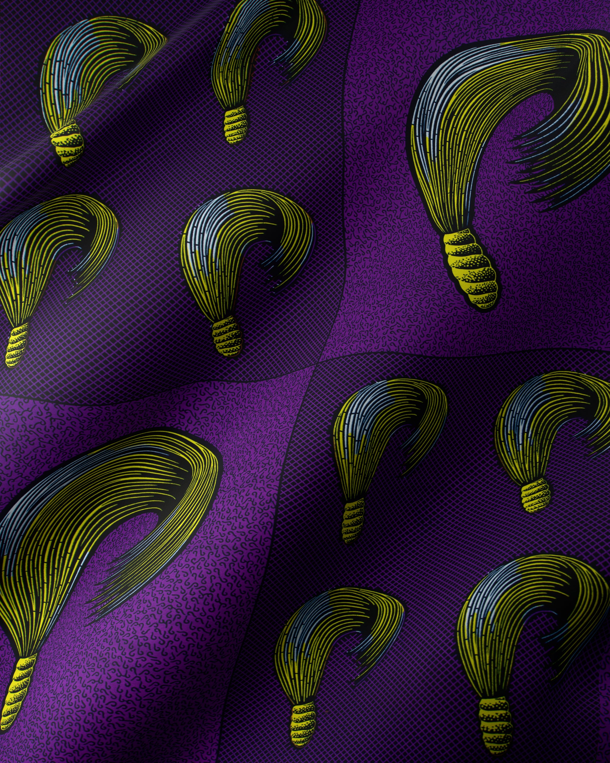 Purple fabric pattern stylized green wax hollandais vl00815.158