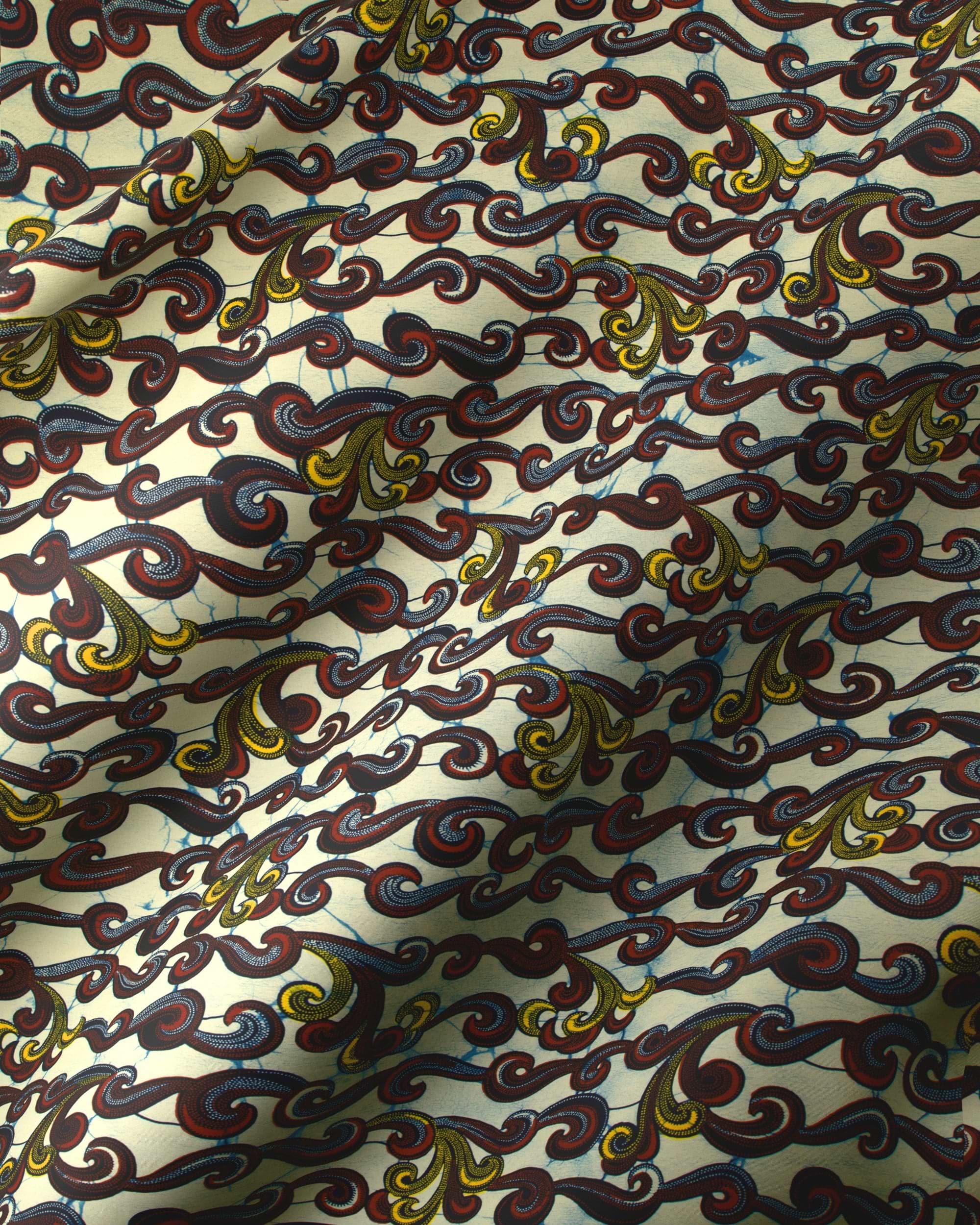 Patterned fabric designs wax hollandais vl01474.048