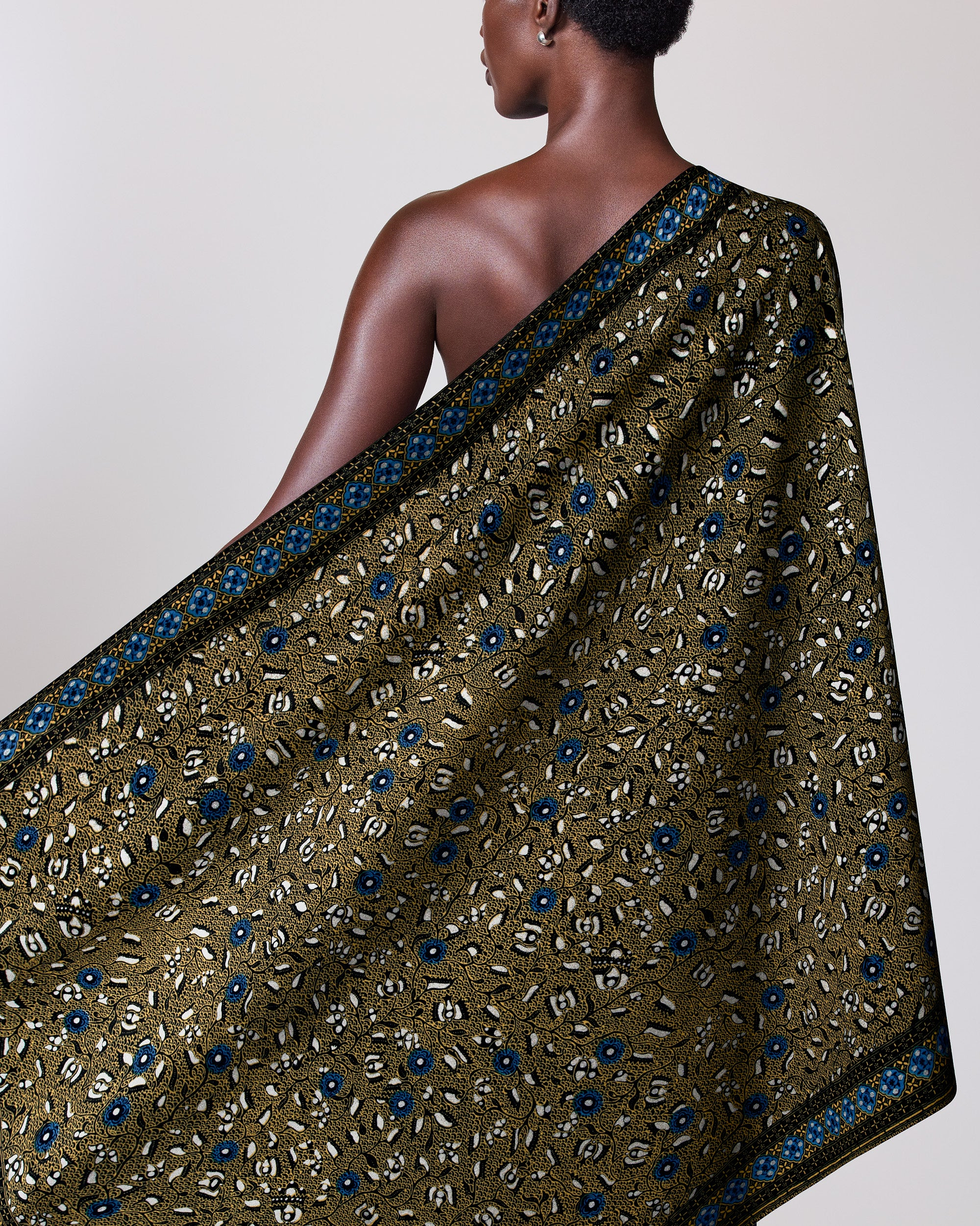 Olive green patterned wrap intricate wax hollandais vl02226.013