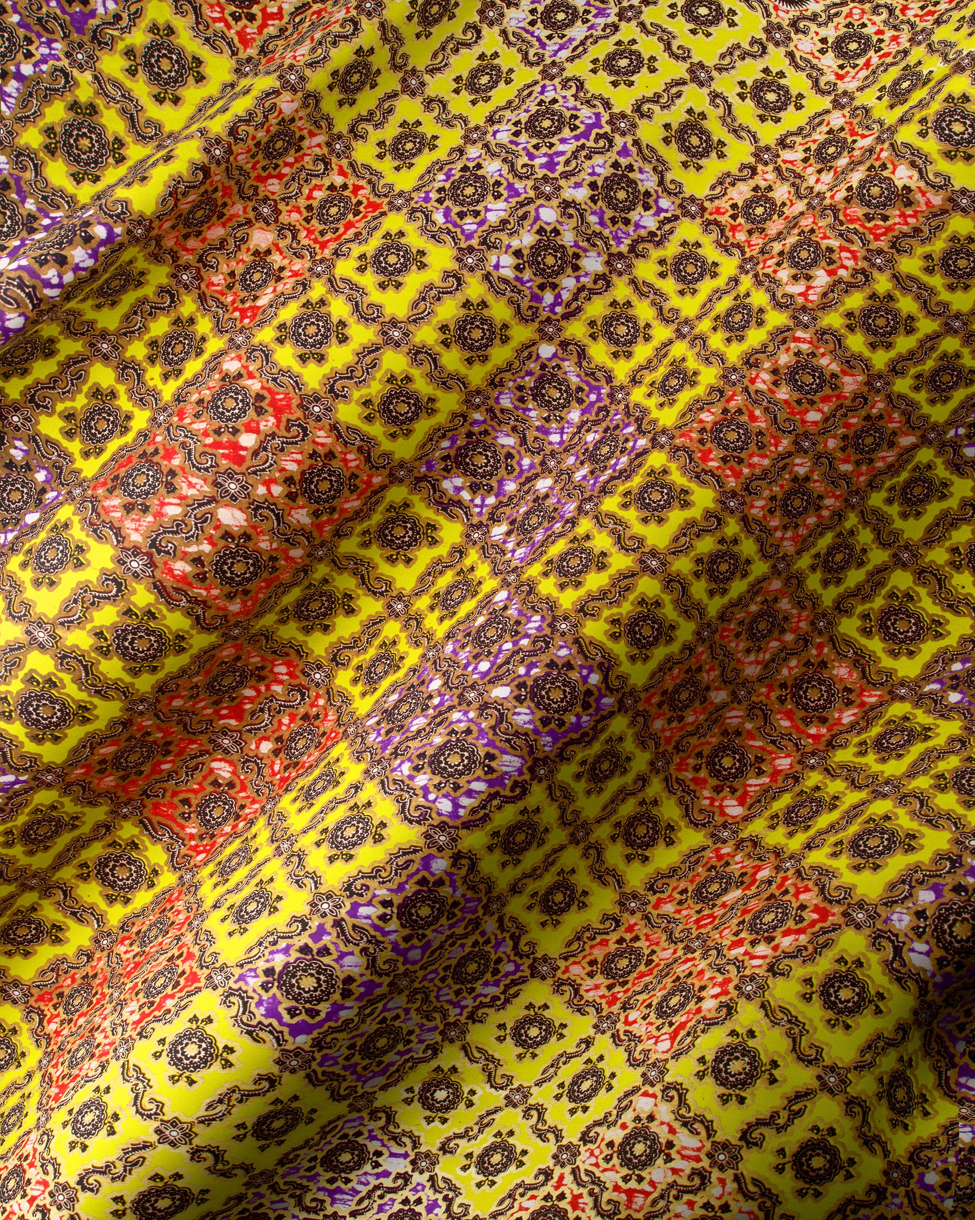 Vibrant yellow fabric bold geometric super-wax vl02789.249