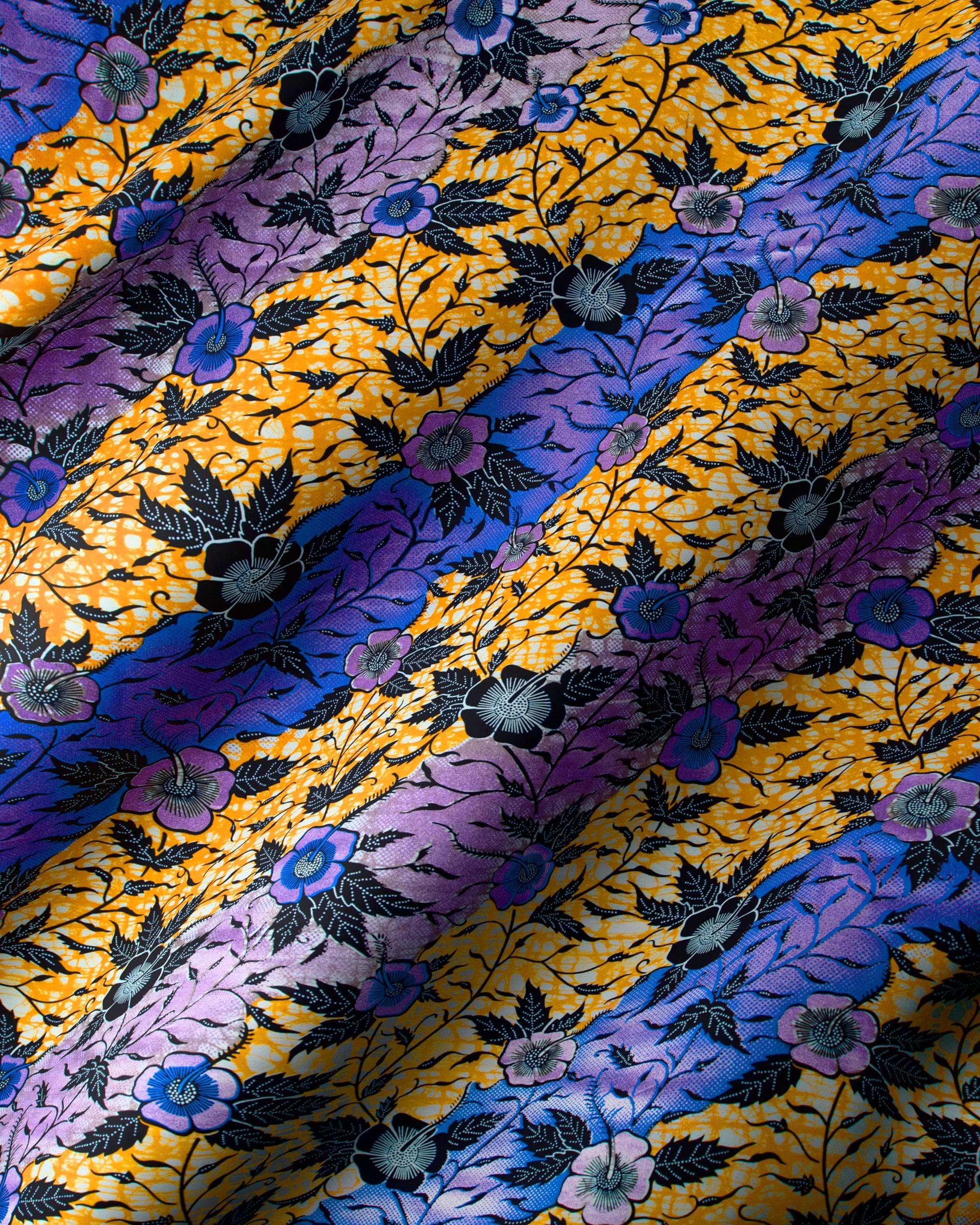 Vibrant batik fabric bold yellow super-wax vl03031.055