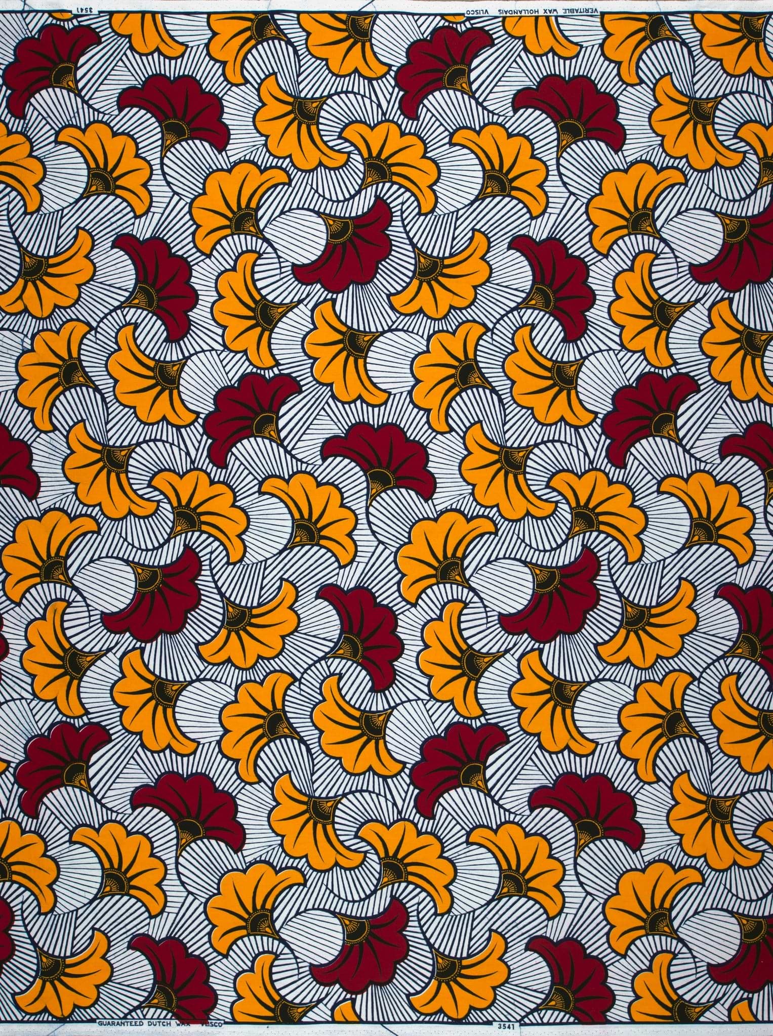 Vibrant orange deep red stylized wax hollandais vl03541.225
