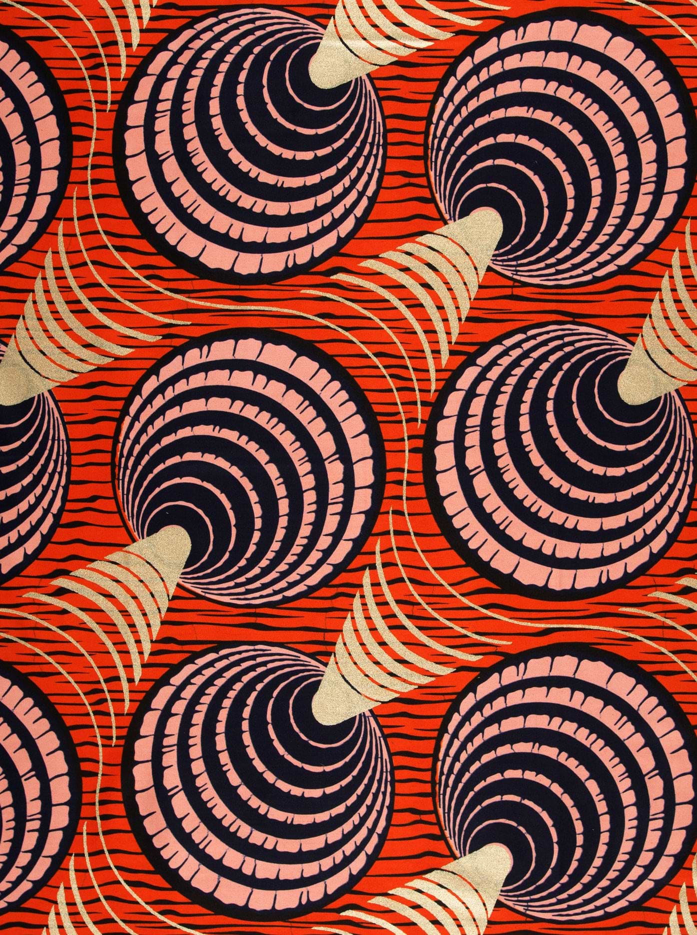 Vibrant red fabric bold black wax hollandais vl03636.193