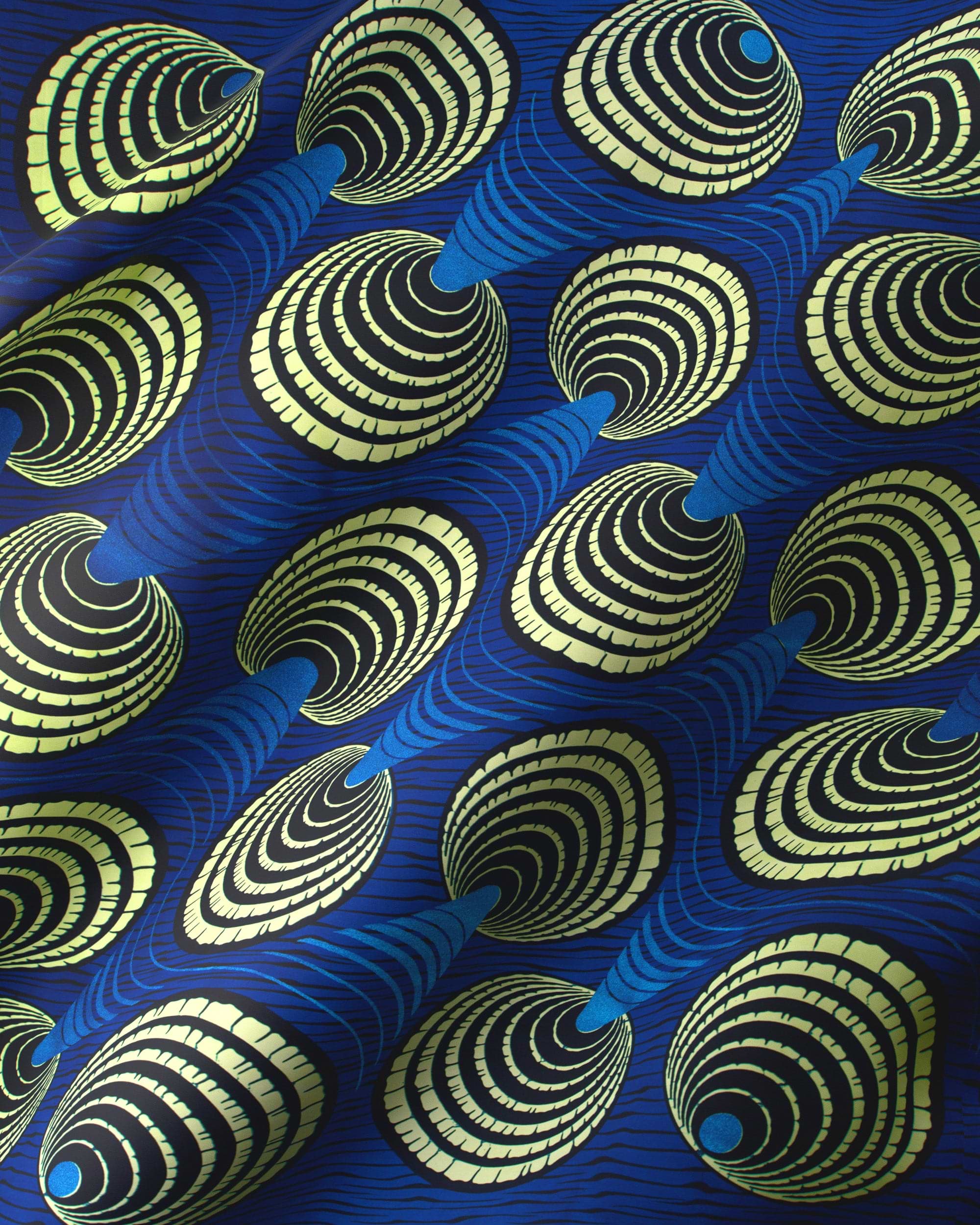 Vibrant blue fabric bold pattern wax hollandais vl03636.194
