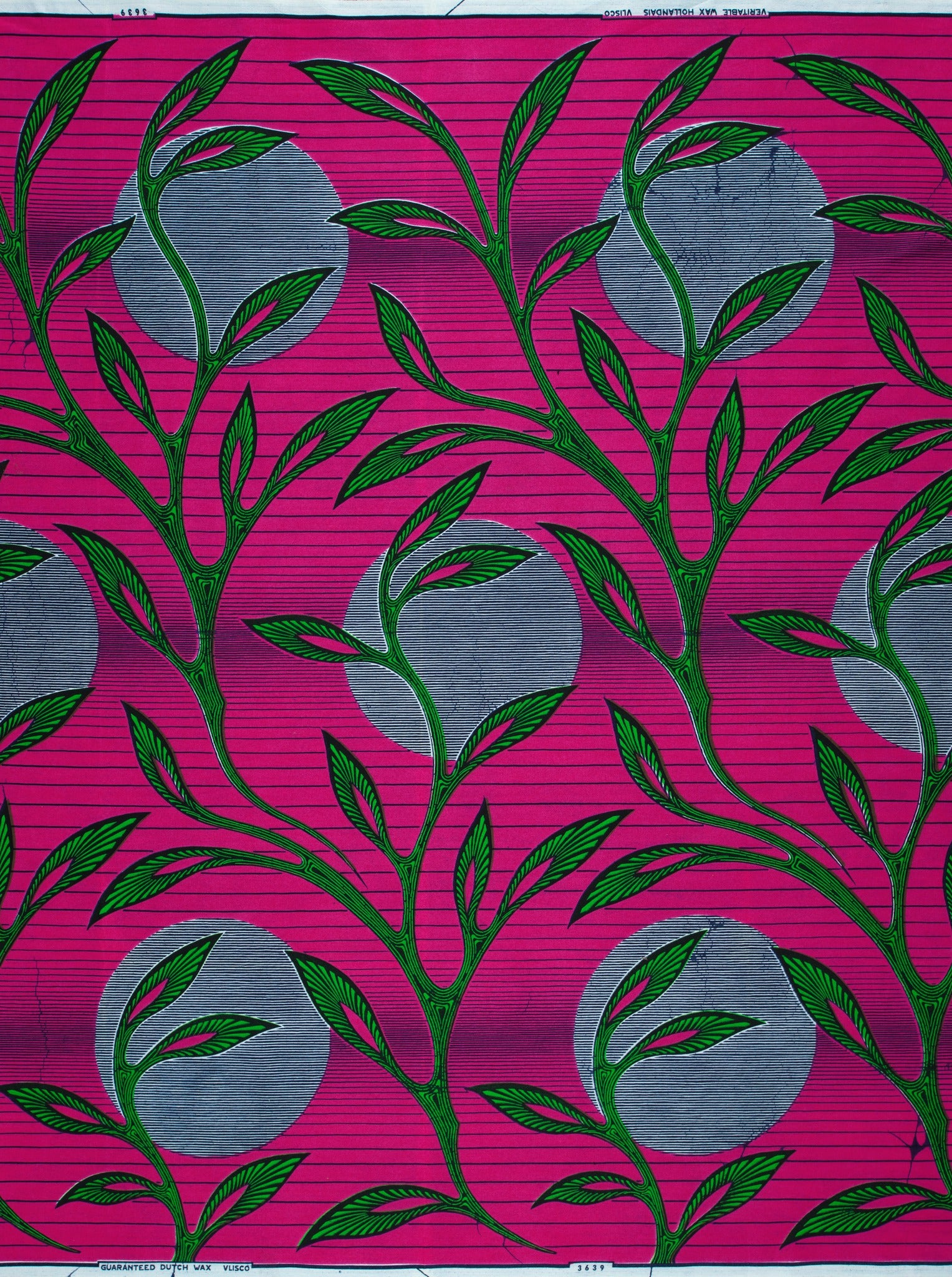 Vibrant pink african print fabric wax hollandais vl03639.214