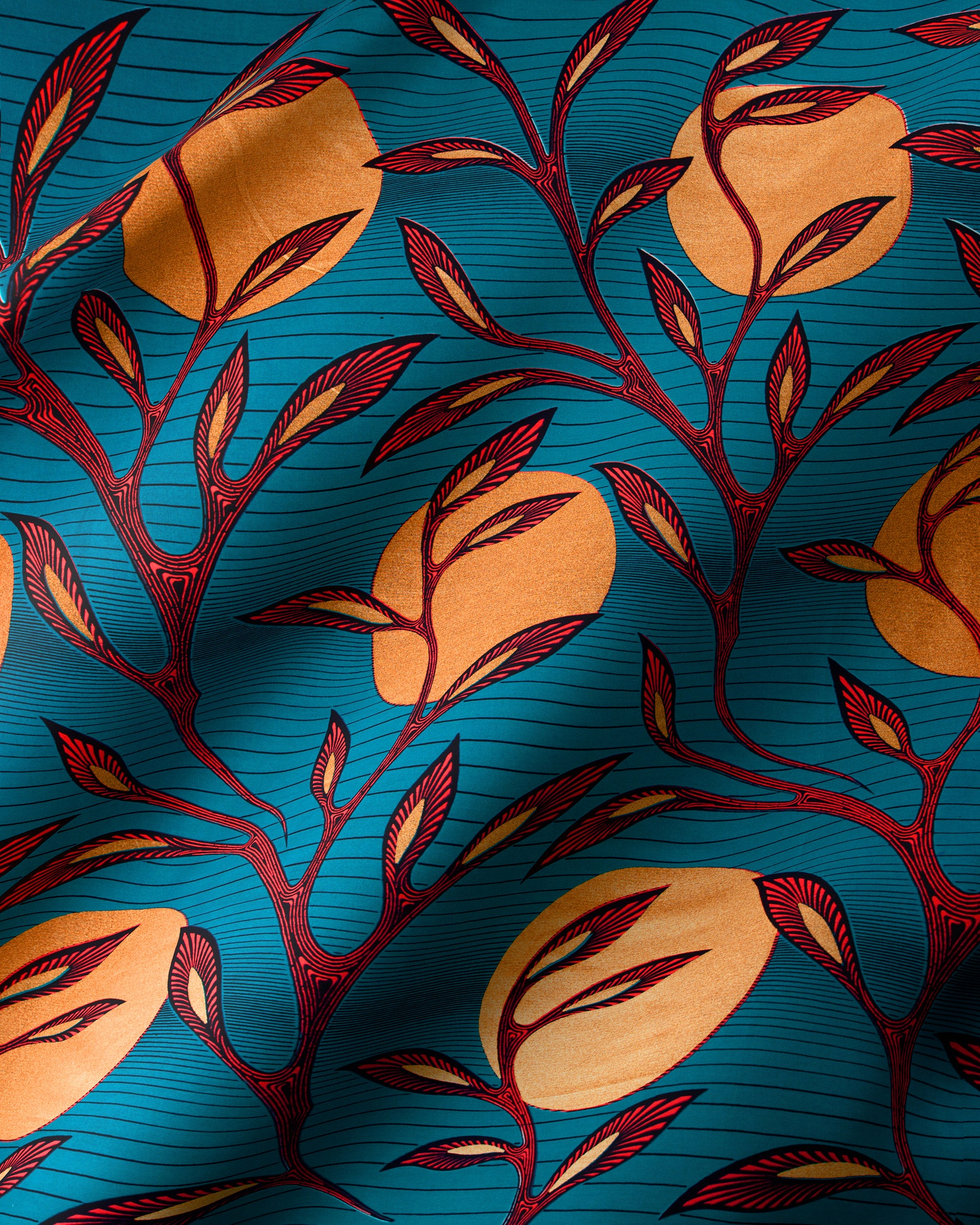 Vibrant blue fabric bold pattern wax hollandais vl03639.252
