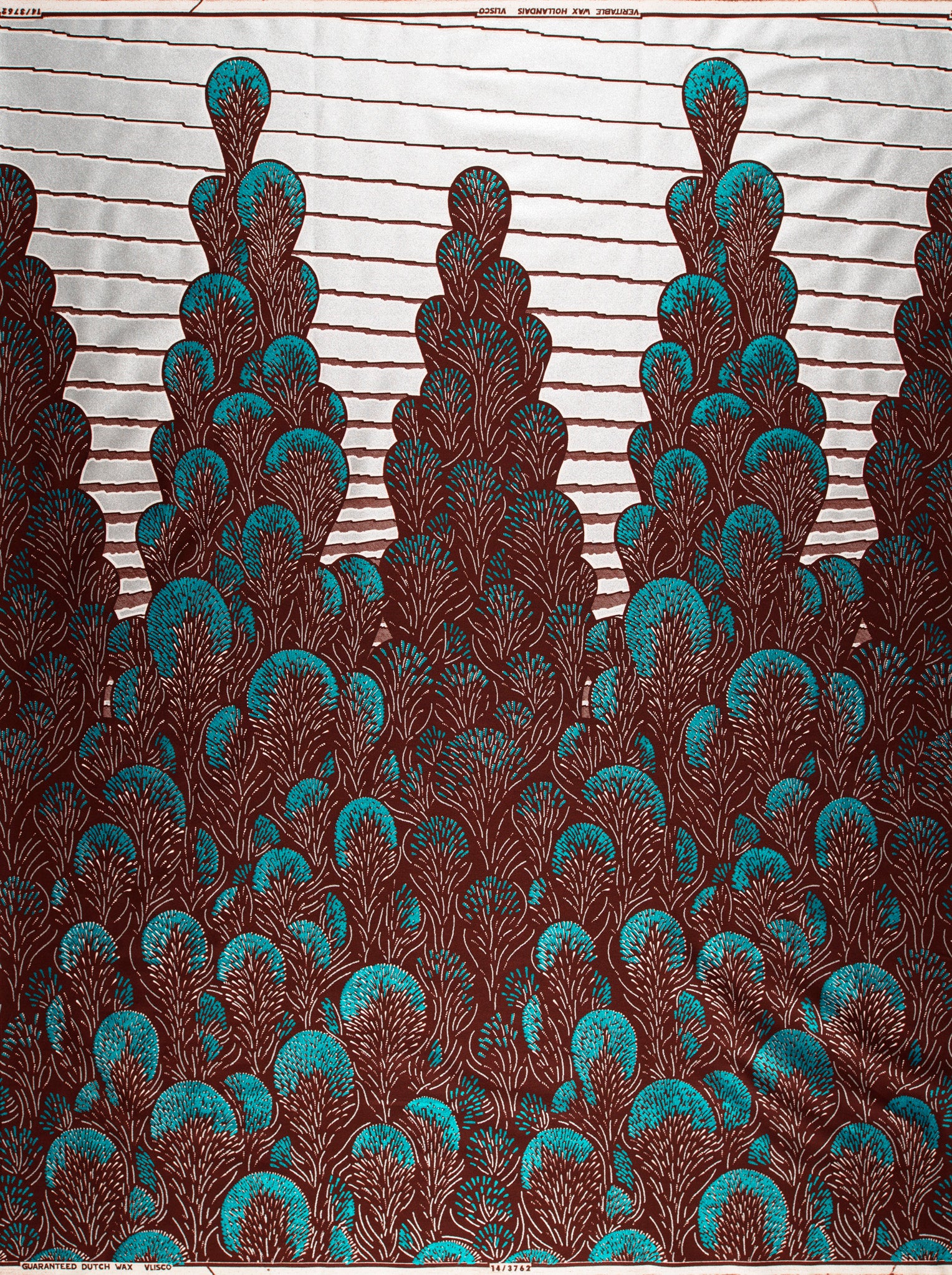 Teal maroon patterned fabric stylized wax glitterglam vl03762.012