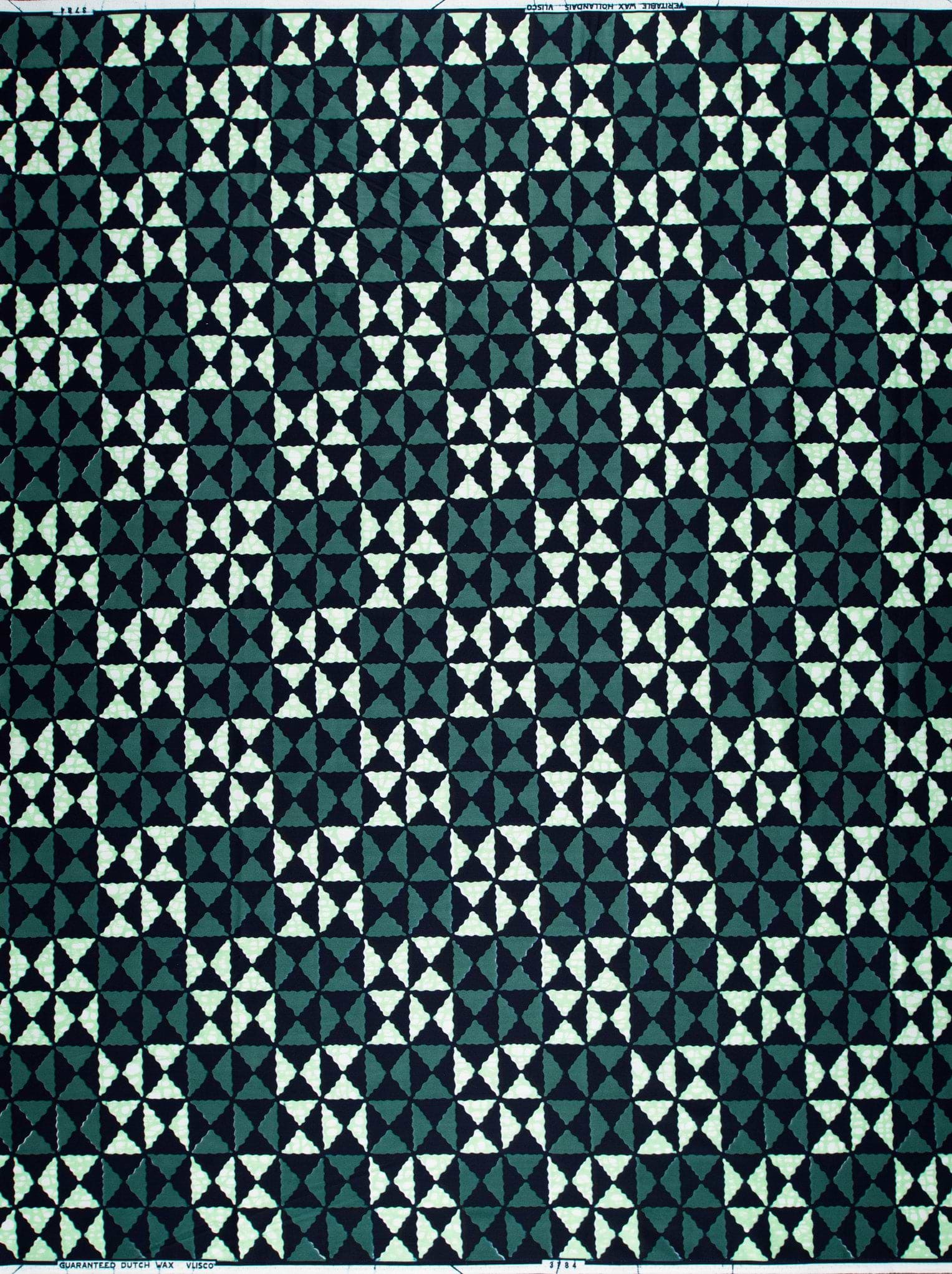 Geometric patterned textile triangles dark wax hollandais vl03784.064