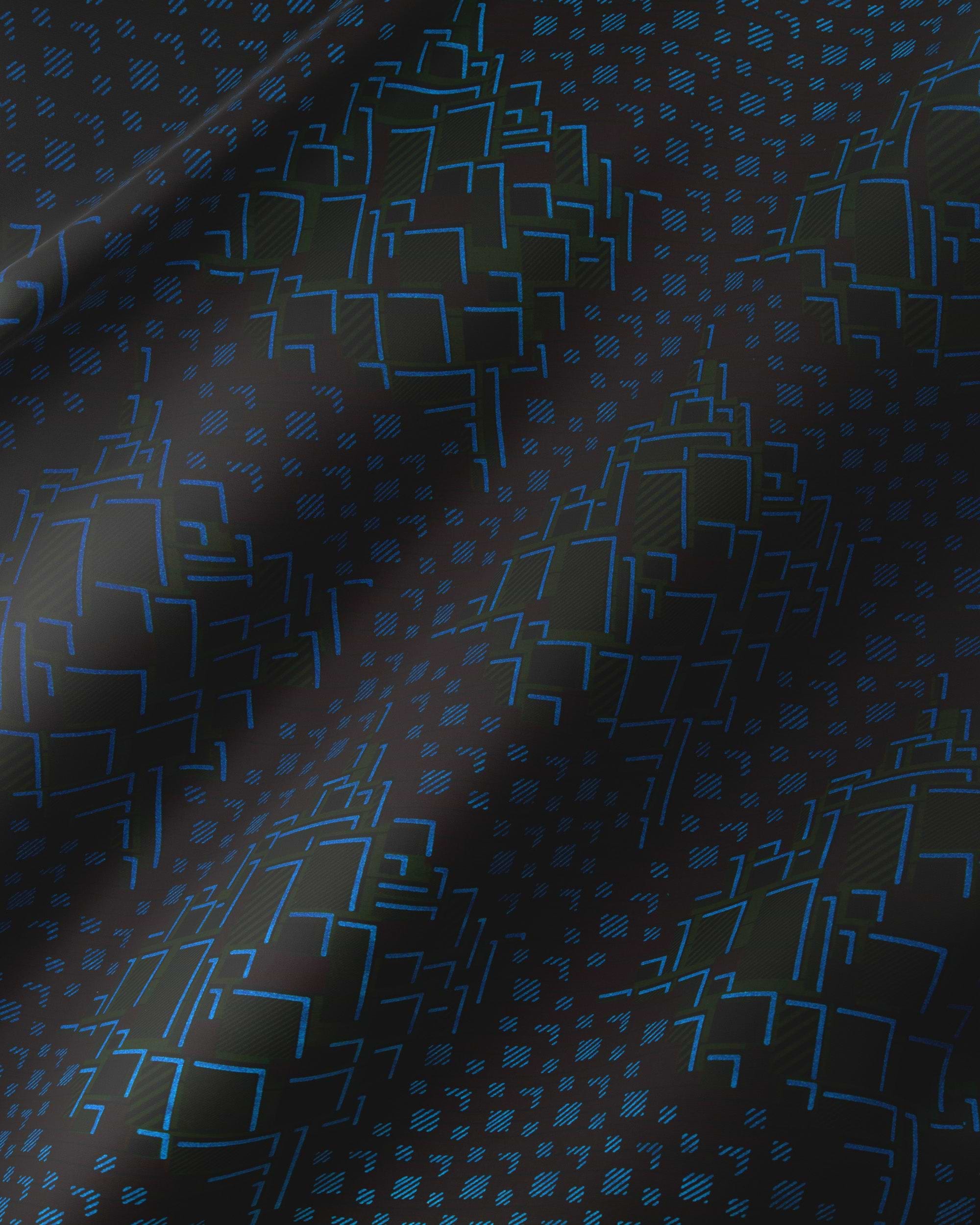Dark blue fabric pattern light sky wax vl03826.172