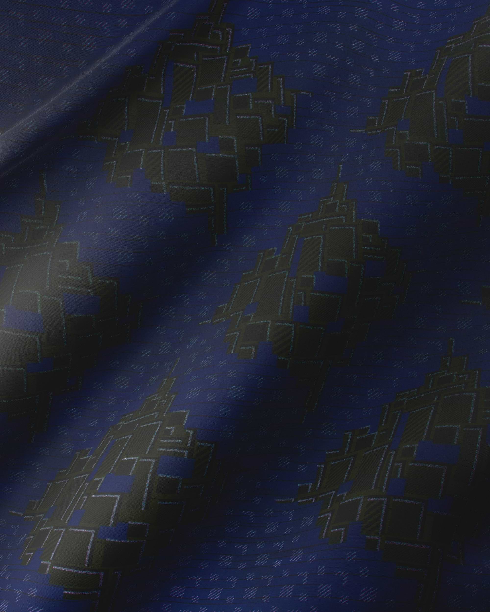 Deep blue fabric subtle geometric sky wax vl03826.176