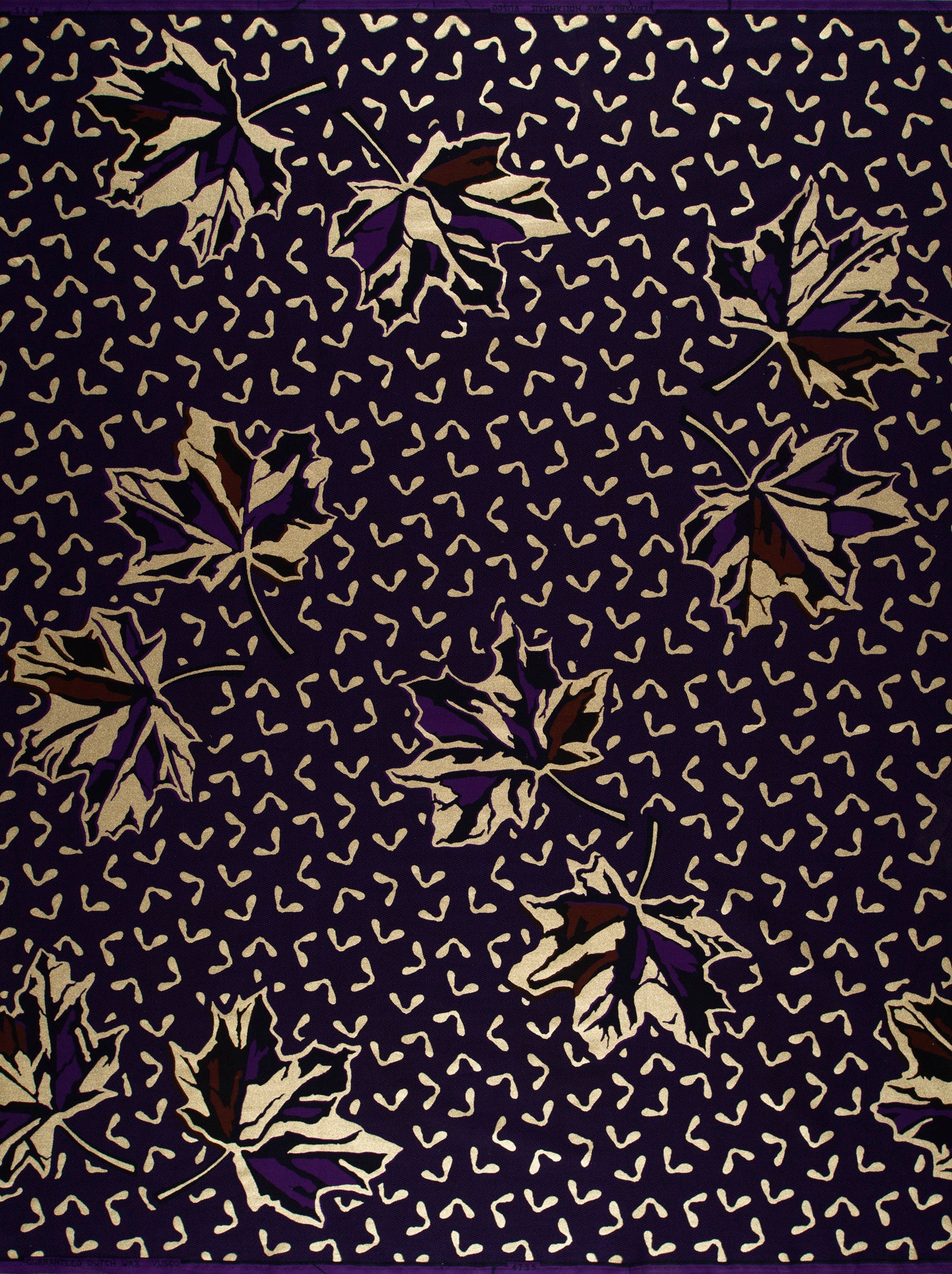 Dark purple fabric stylized maple sky wax vl04735.096