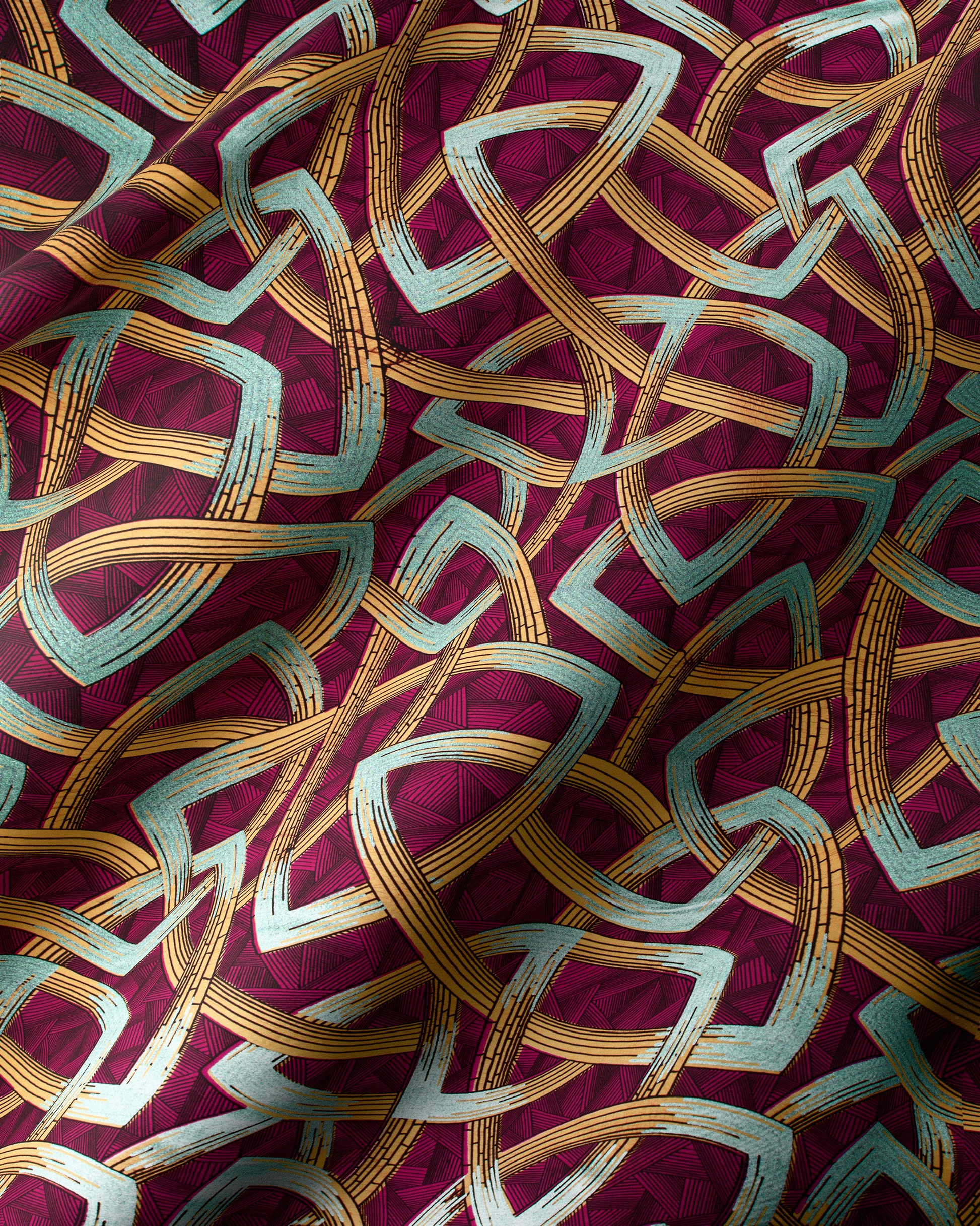 Rich maroon fabric adorned intricate wax hollandais vl08667.005