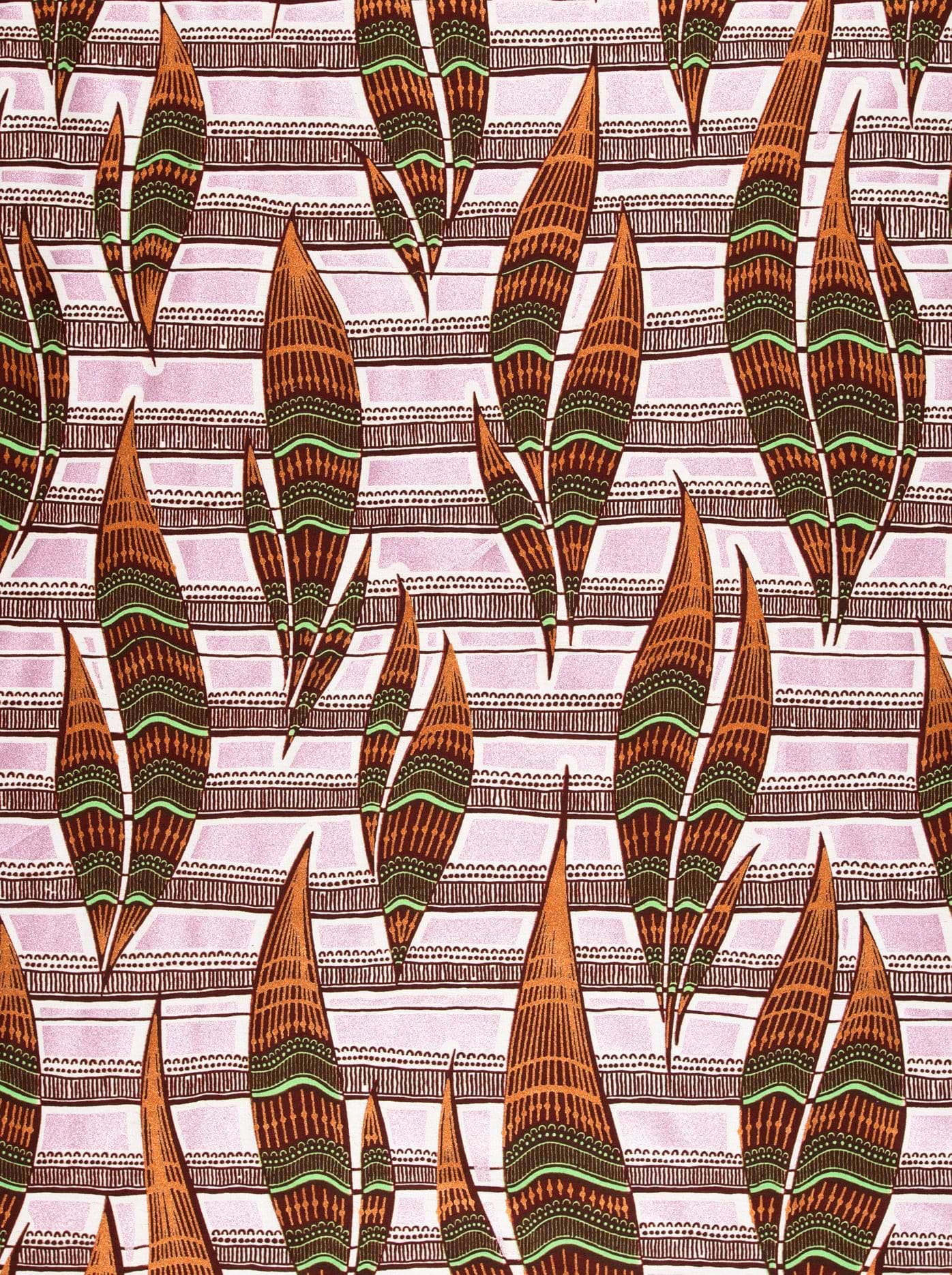 Brown green patterned fabric design wax glitterglam vl08792.016