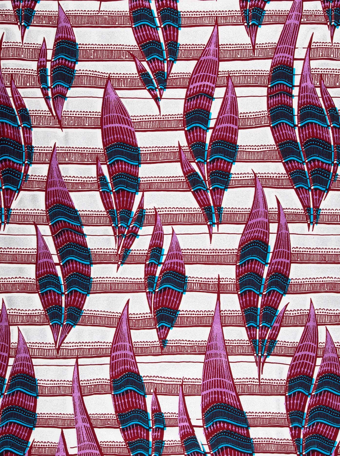 Vibrant magenta teal striped sailboat wax glitterglam vl08792.019