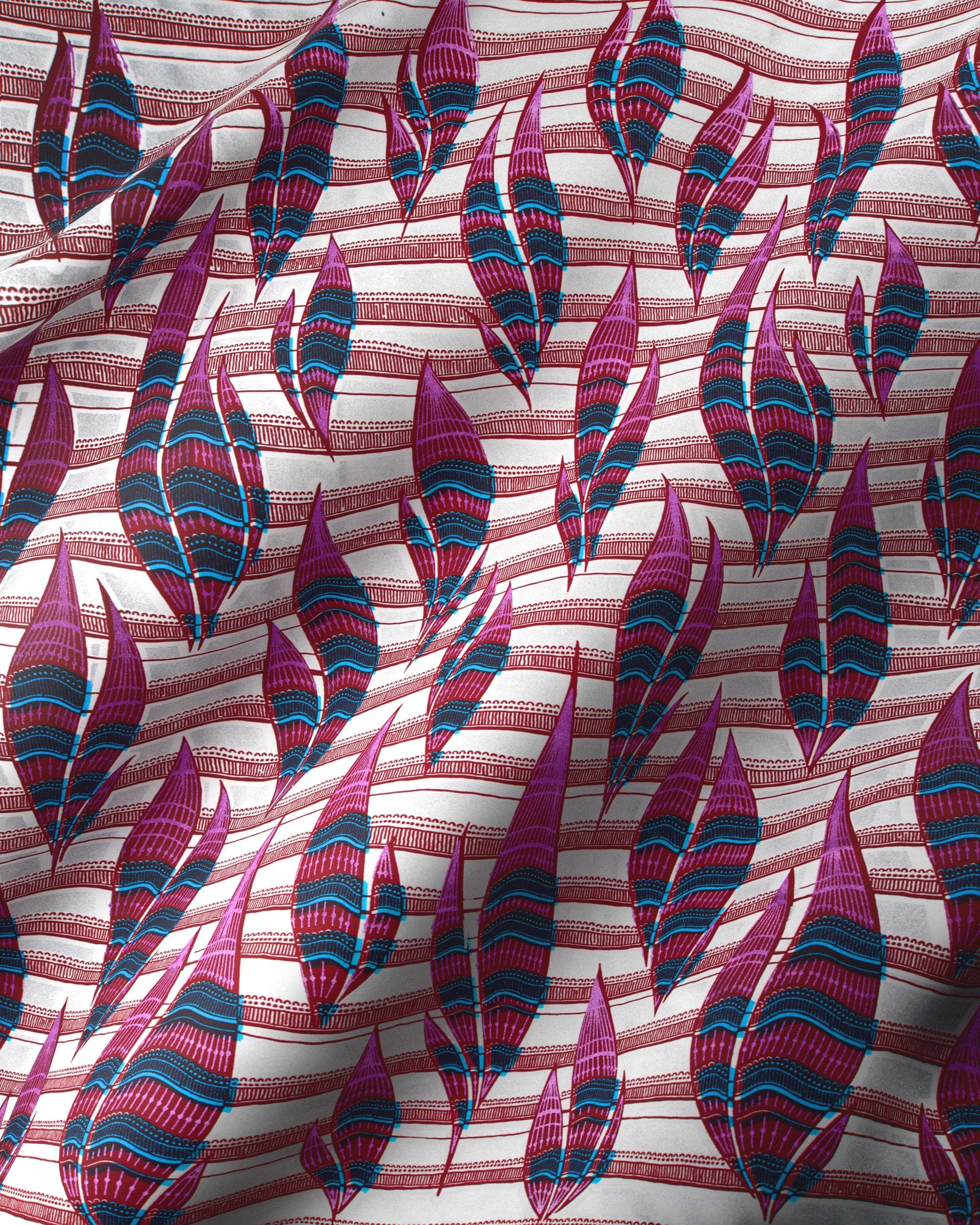 Fabric features vibrant pattern stylized wax glitterglam vl08792.019