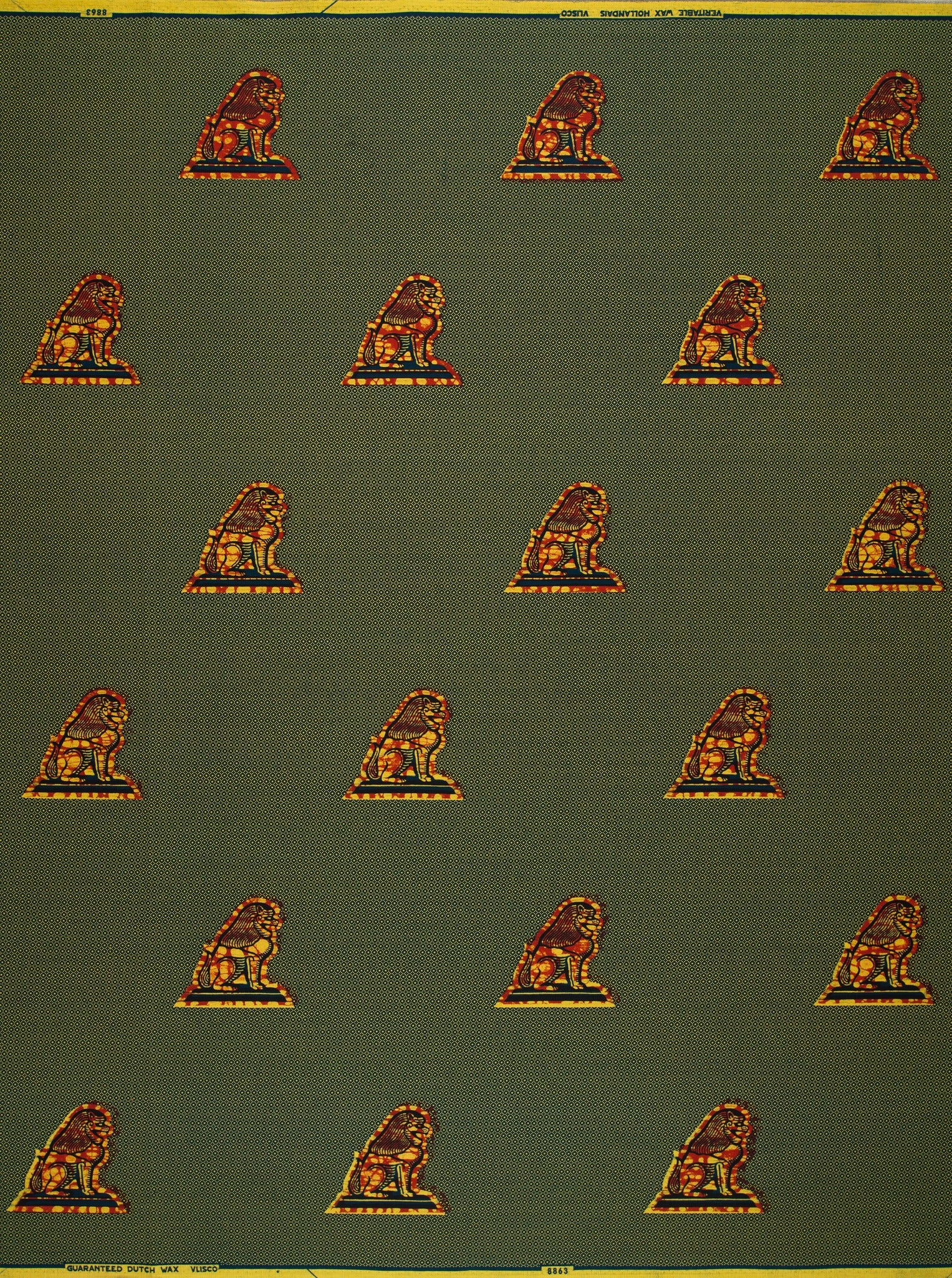 Wax Hollandais | VL08863.079 | Je suis assis à ma porte, Lion de Juda, Tête de Lion, La Force