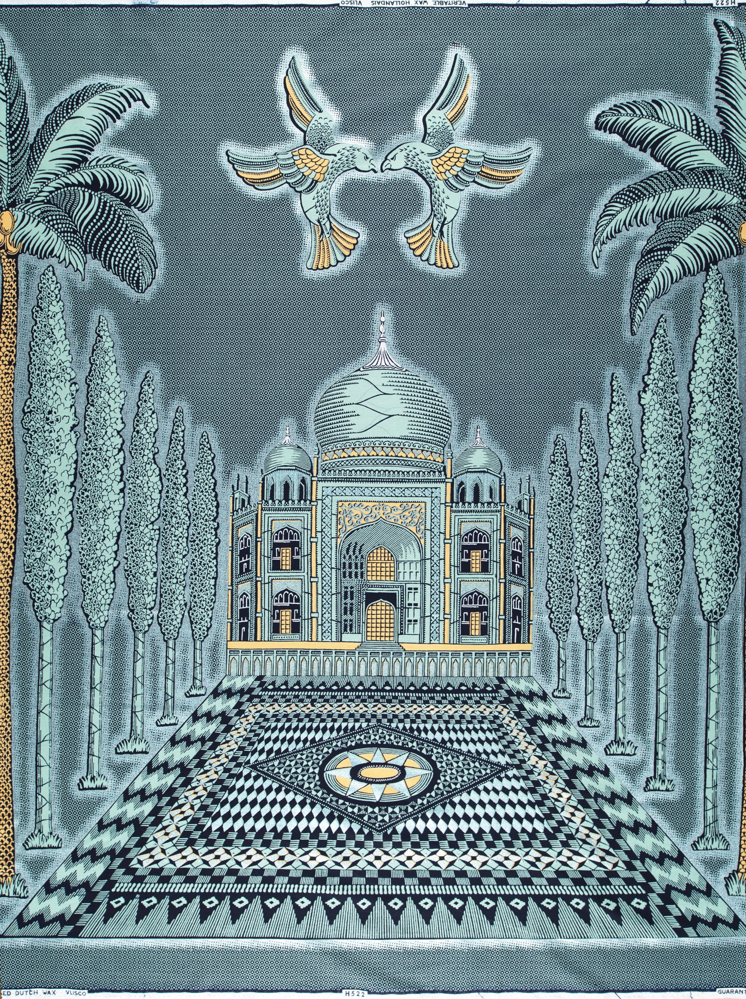 Wax Hollandais | VL0H522.148 | Pastel Blue Embellished