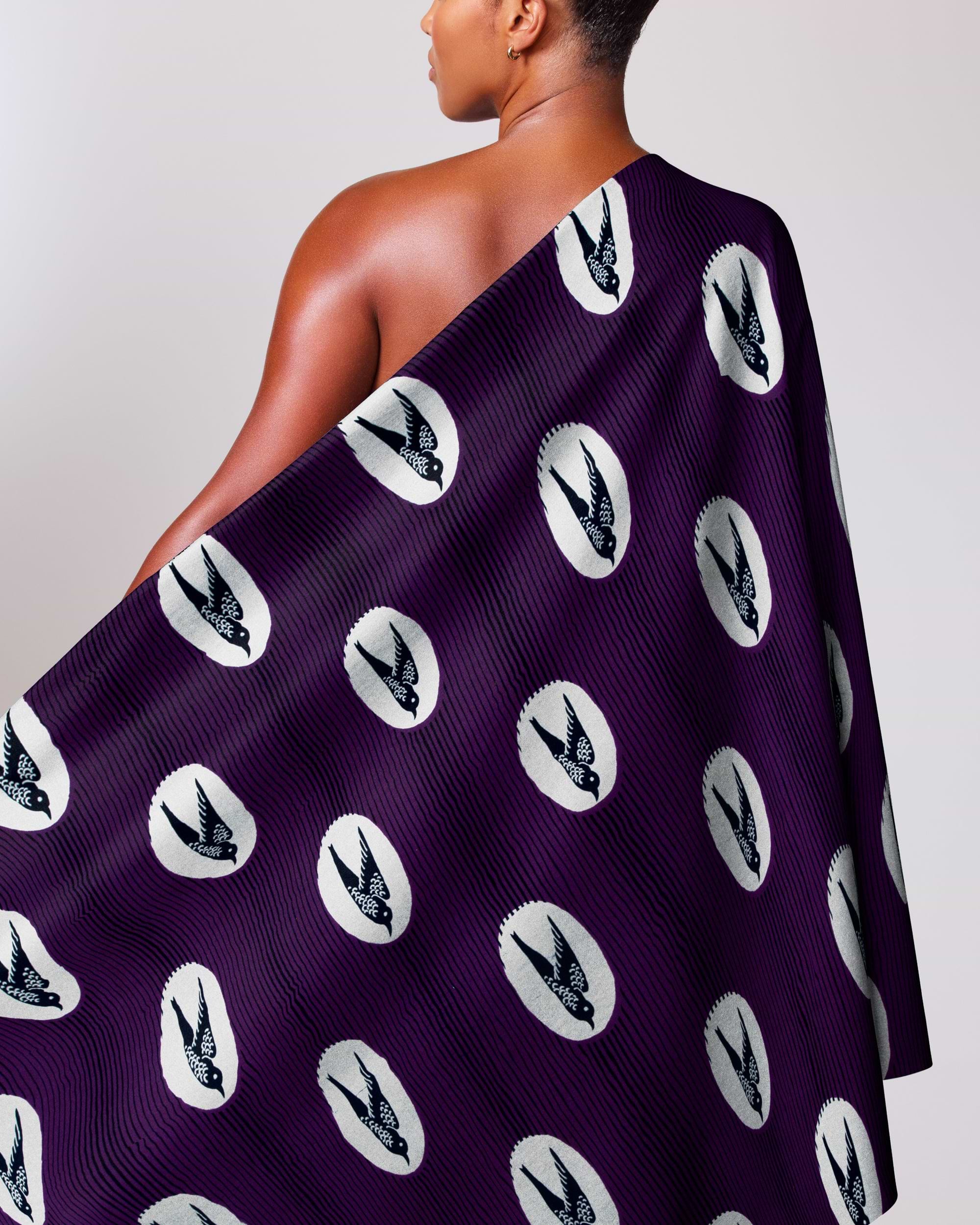 Purple corduroy wrap black swallow wax hollandais vl0h524.225