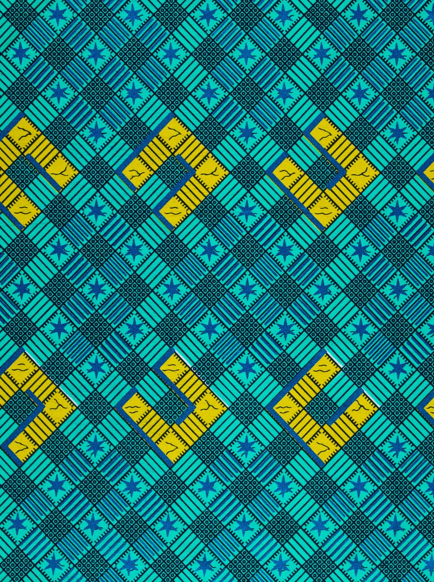 Vibrant geometric patterned fabric bold wax hollandais vl44050.388