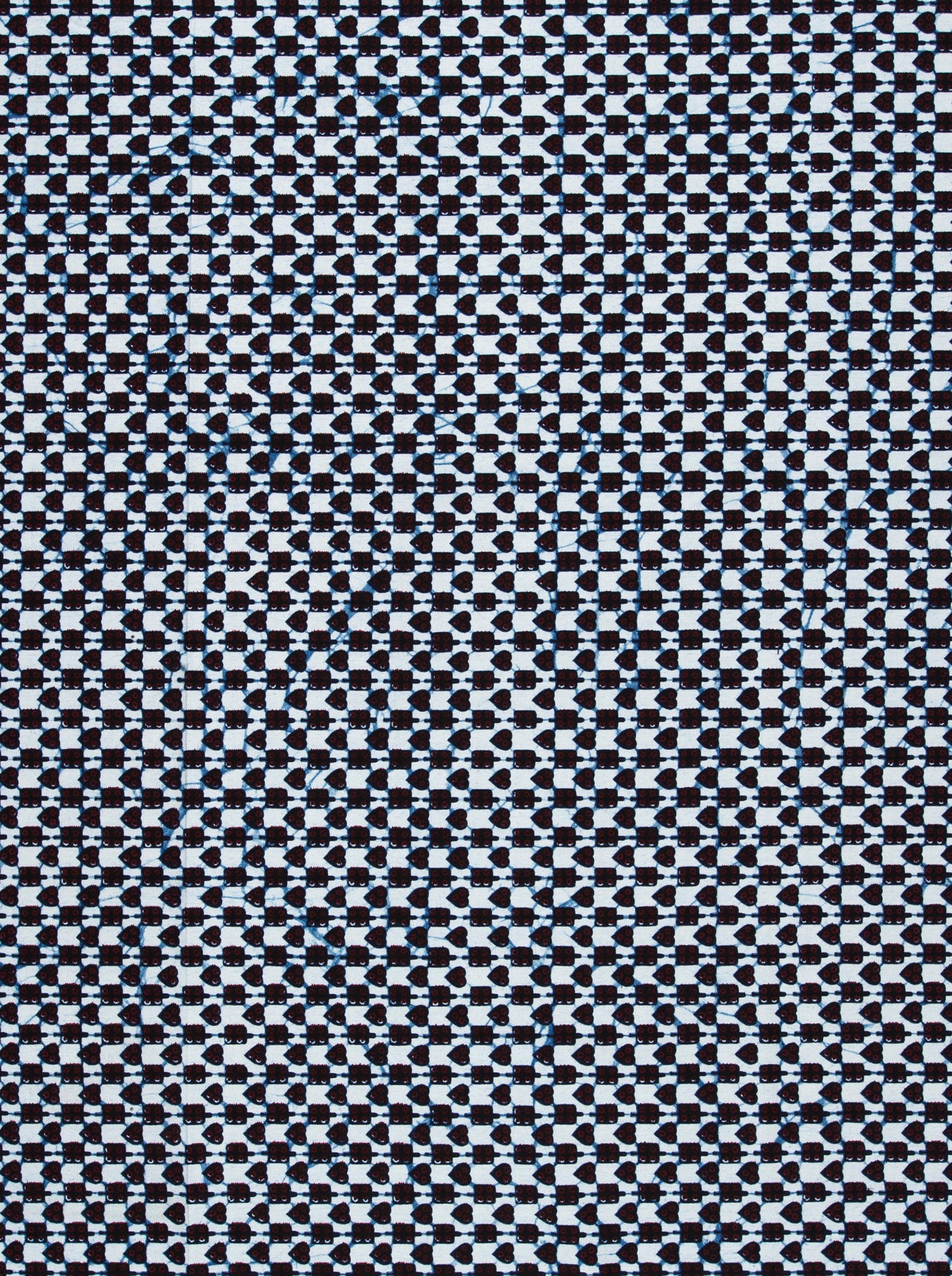 Black white checkered fabric subtle wax hollandais vl48350.030