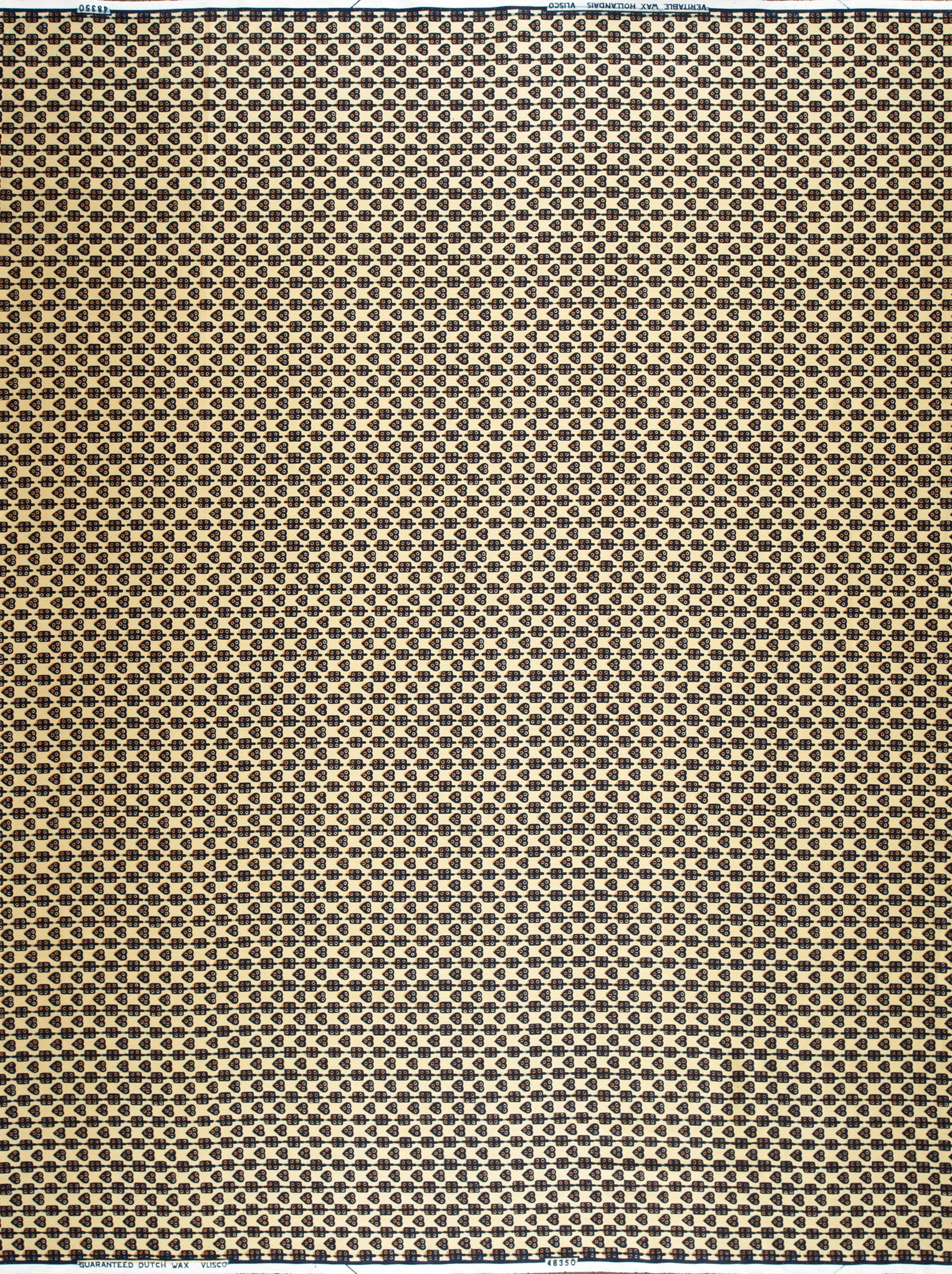Wax Hollandais | VL48350.033 | Cowrie, Heart and dice, White corn