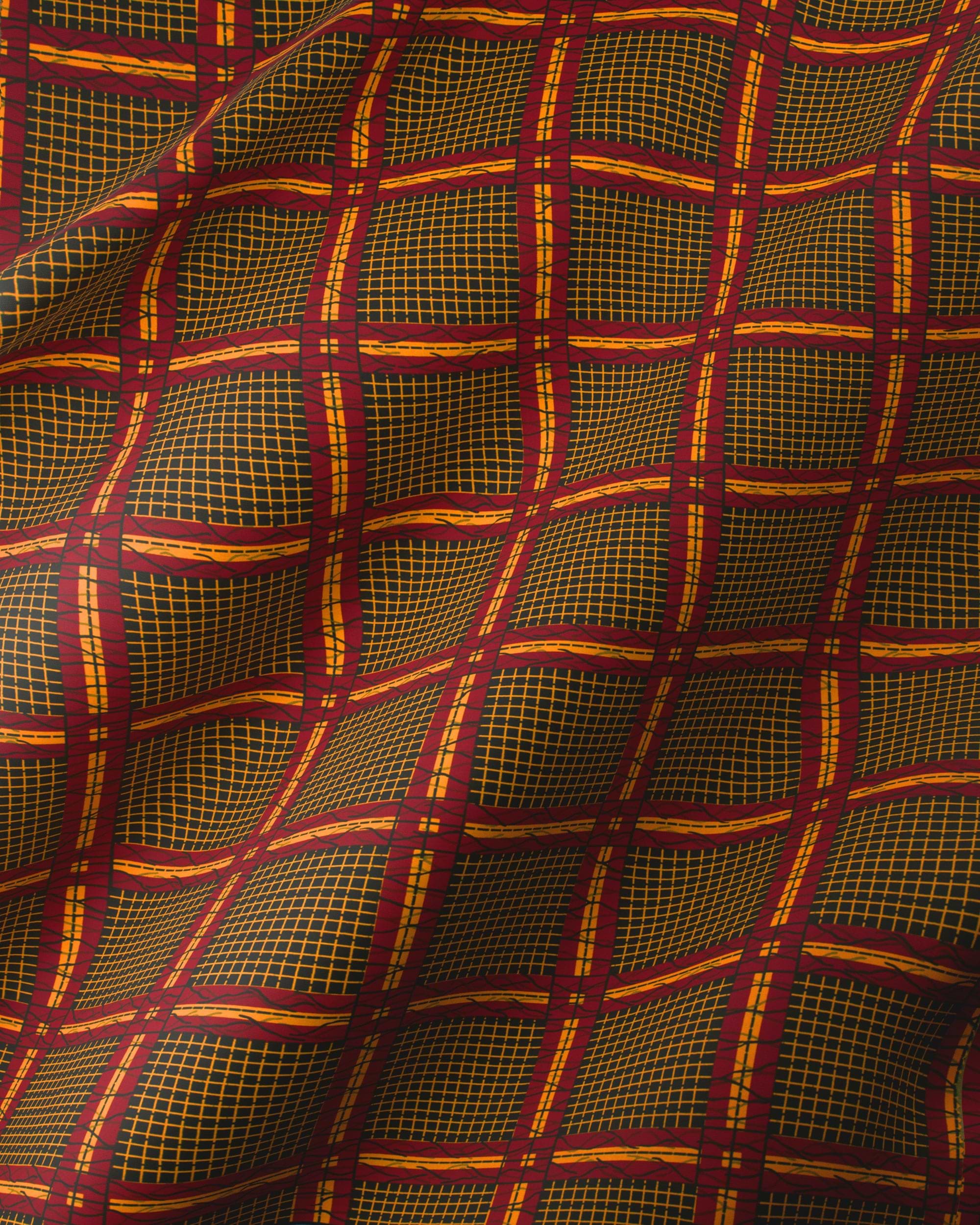Woven plaid fabric wax hollandais vl49150.057