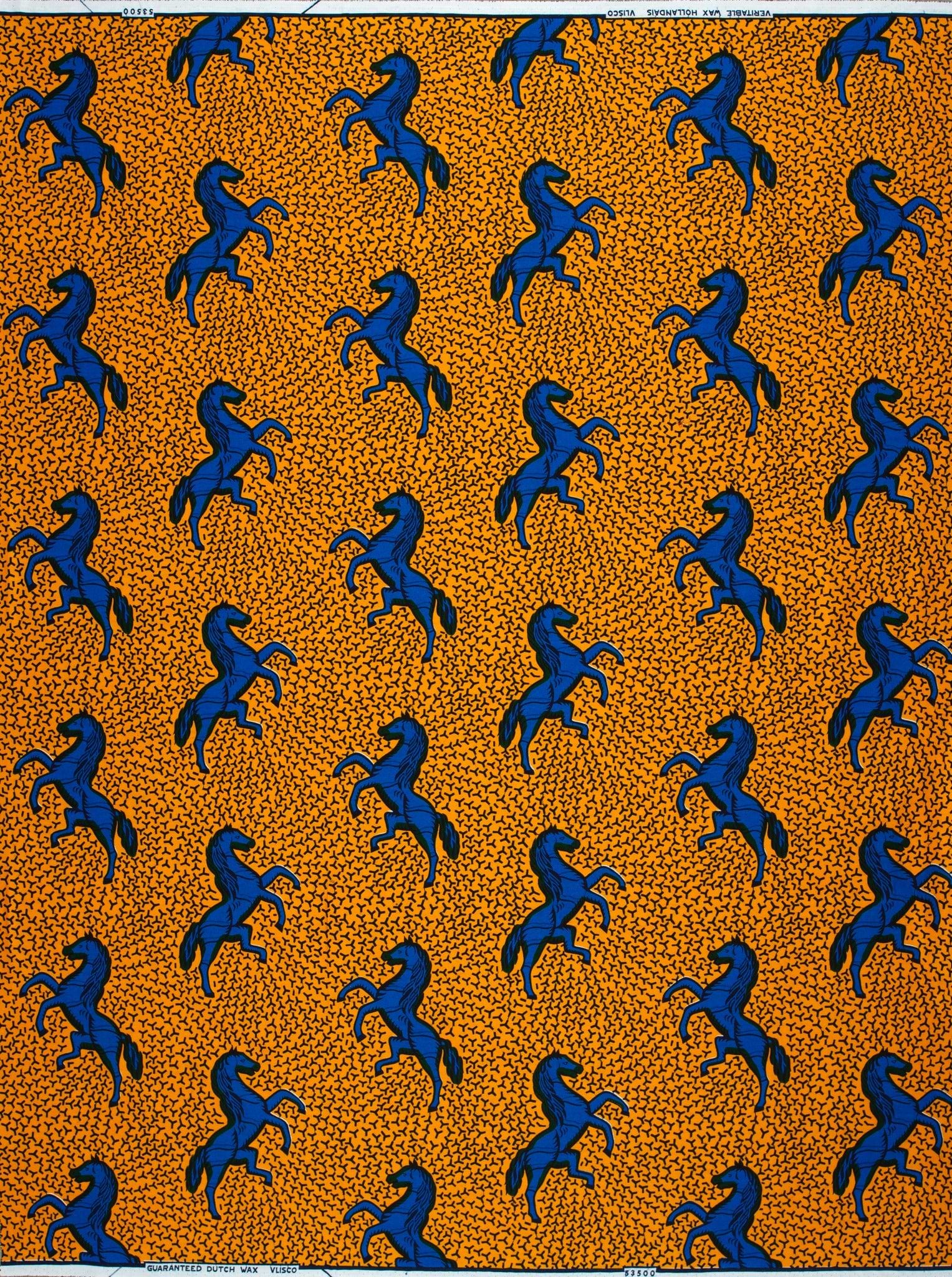 Vibrant orange fabric pattern bold wax hollandais vl53500.113