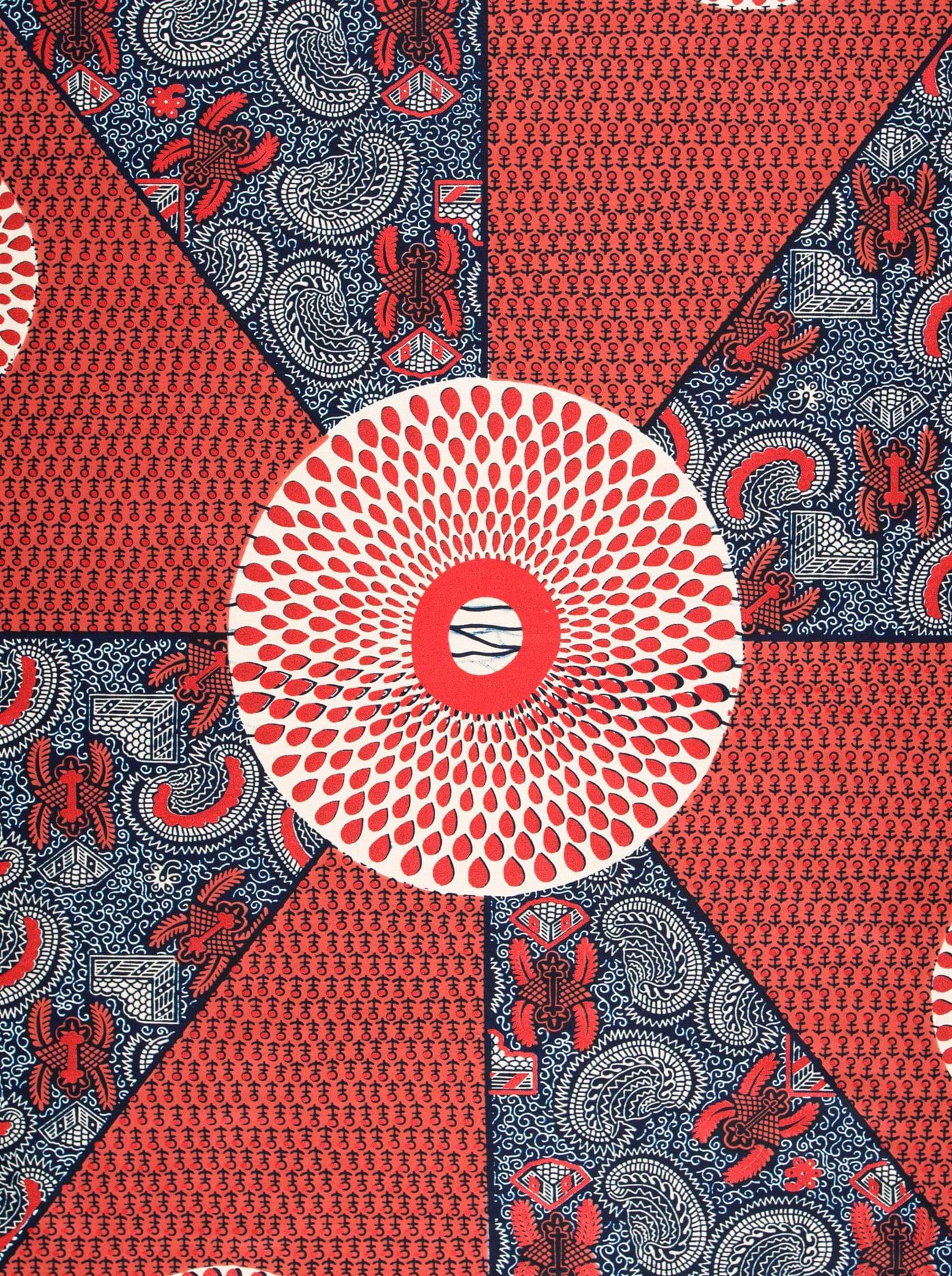 Wax Hollandais | VL55650.152 | Red Embellished