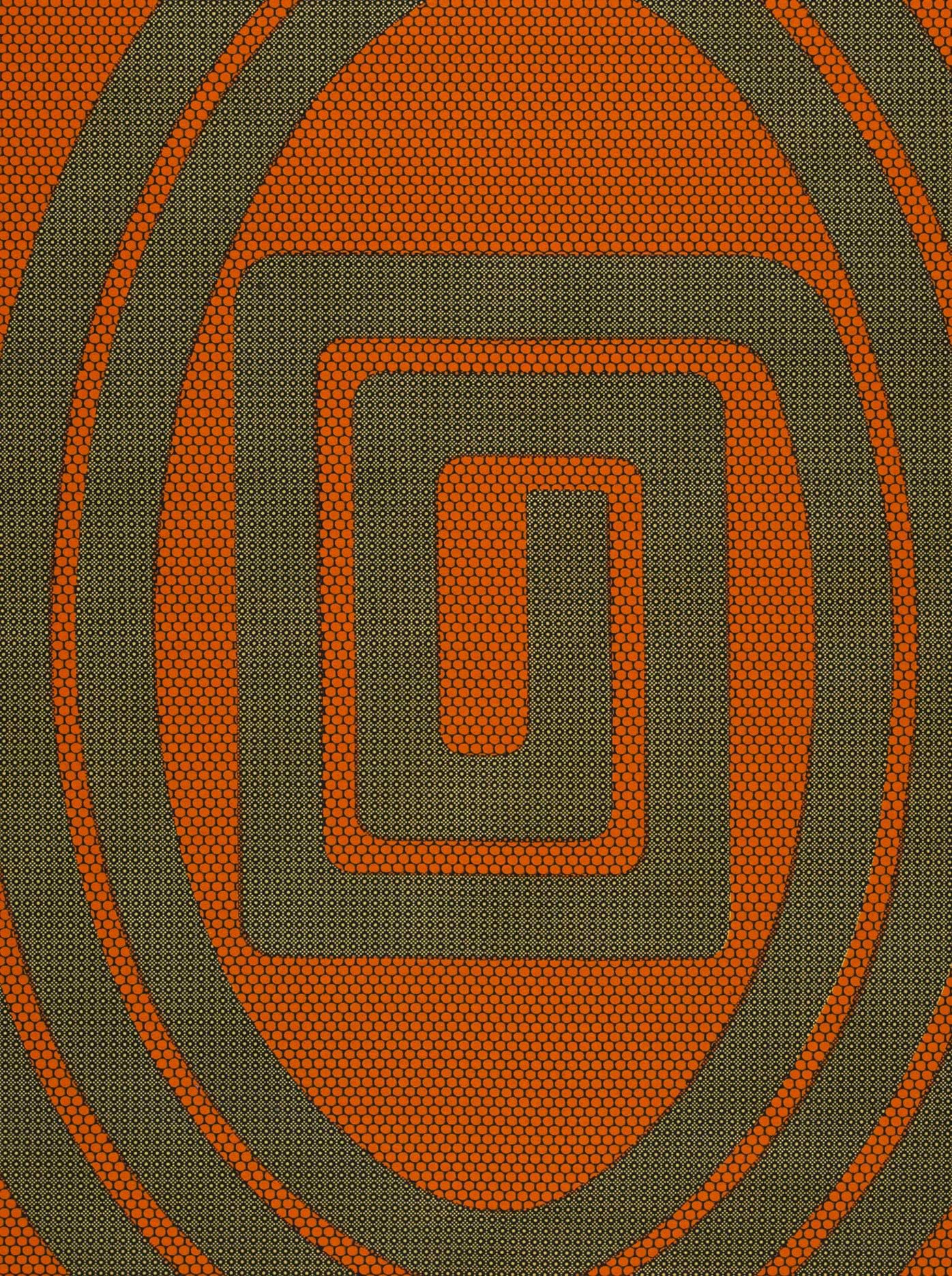 Orange brown geometric pattern wax hollandais vla0196.117