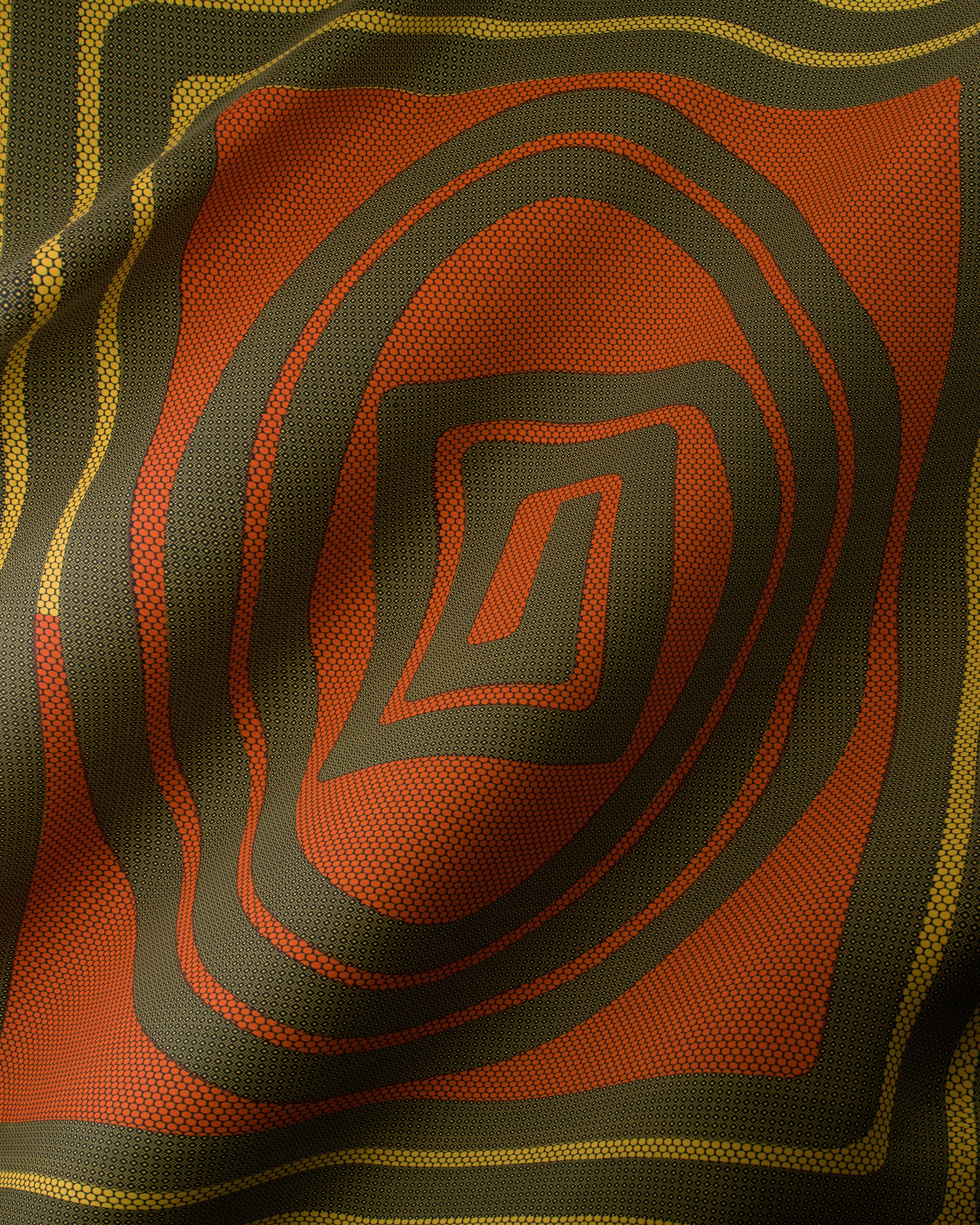 Woven fabric concentric geometric pattern wax hollandais vla0196.117