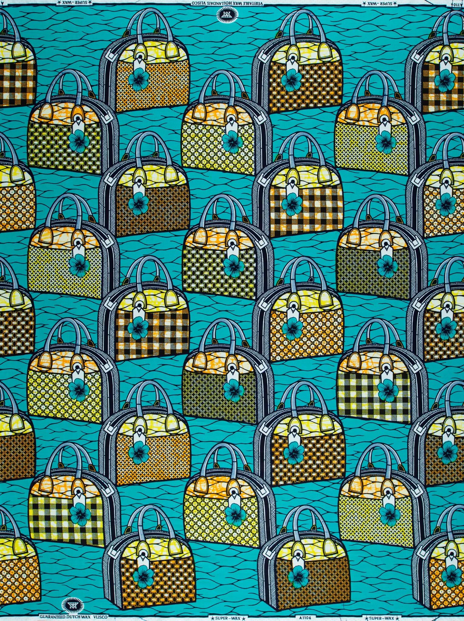 Fabric handbag pattern super-wax vla1106.107