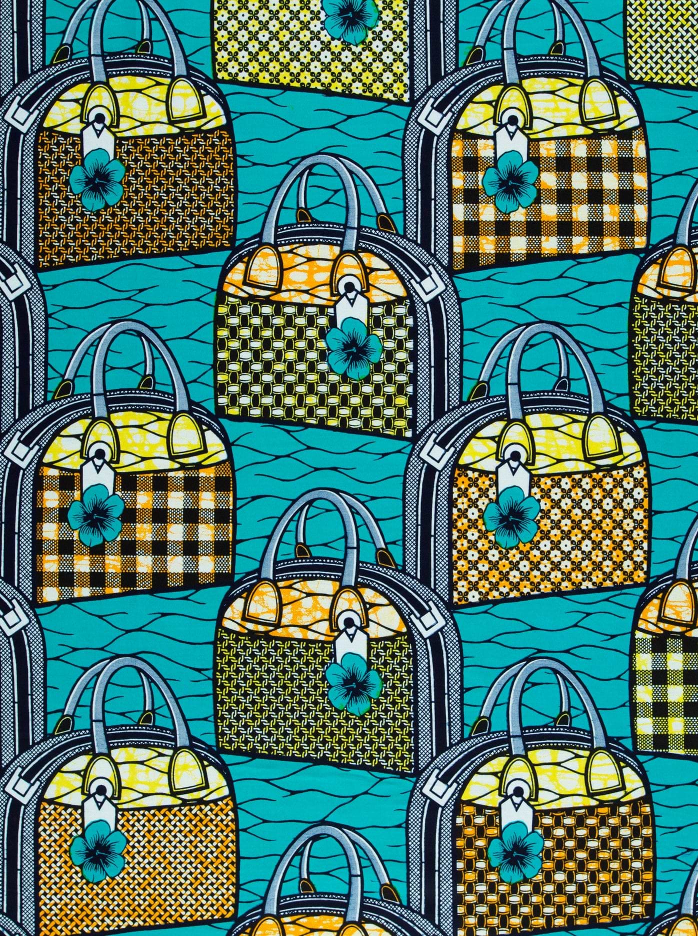Patterned handbag fabric super-wax vla1106.107
