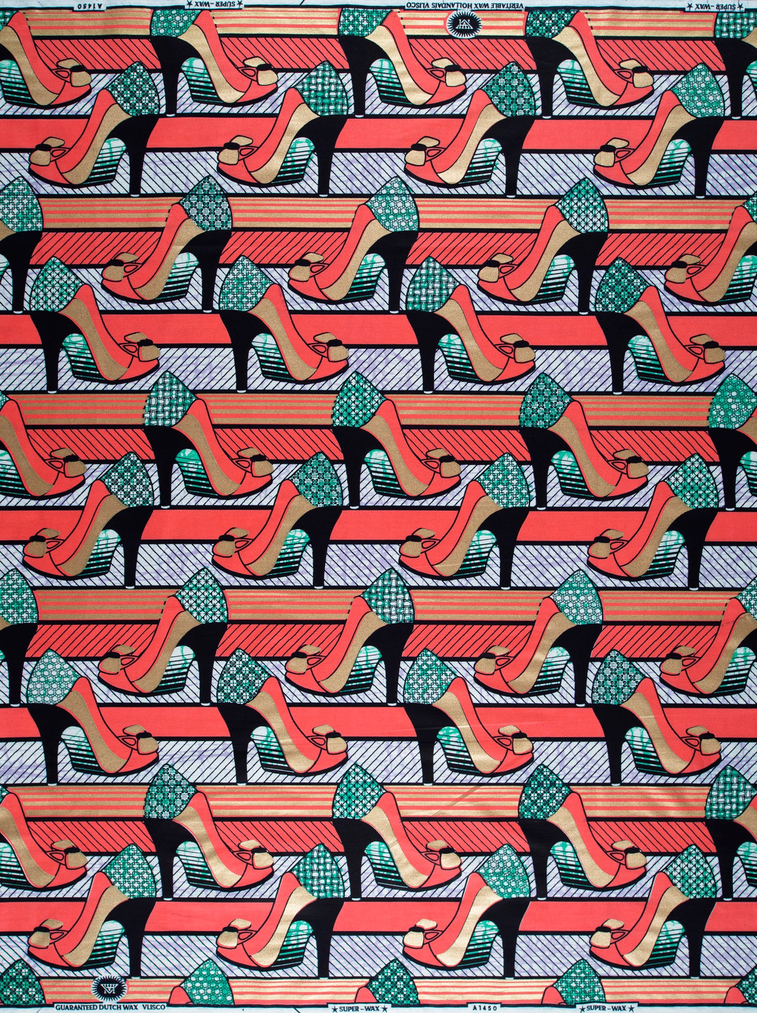 Vibrant red teal high-heeled shoes super-wax vla1450.070