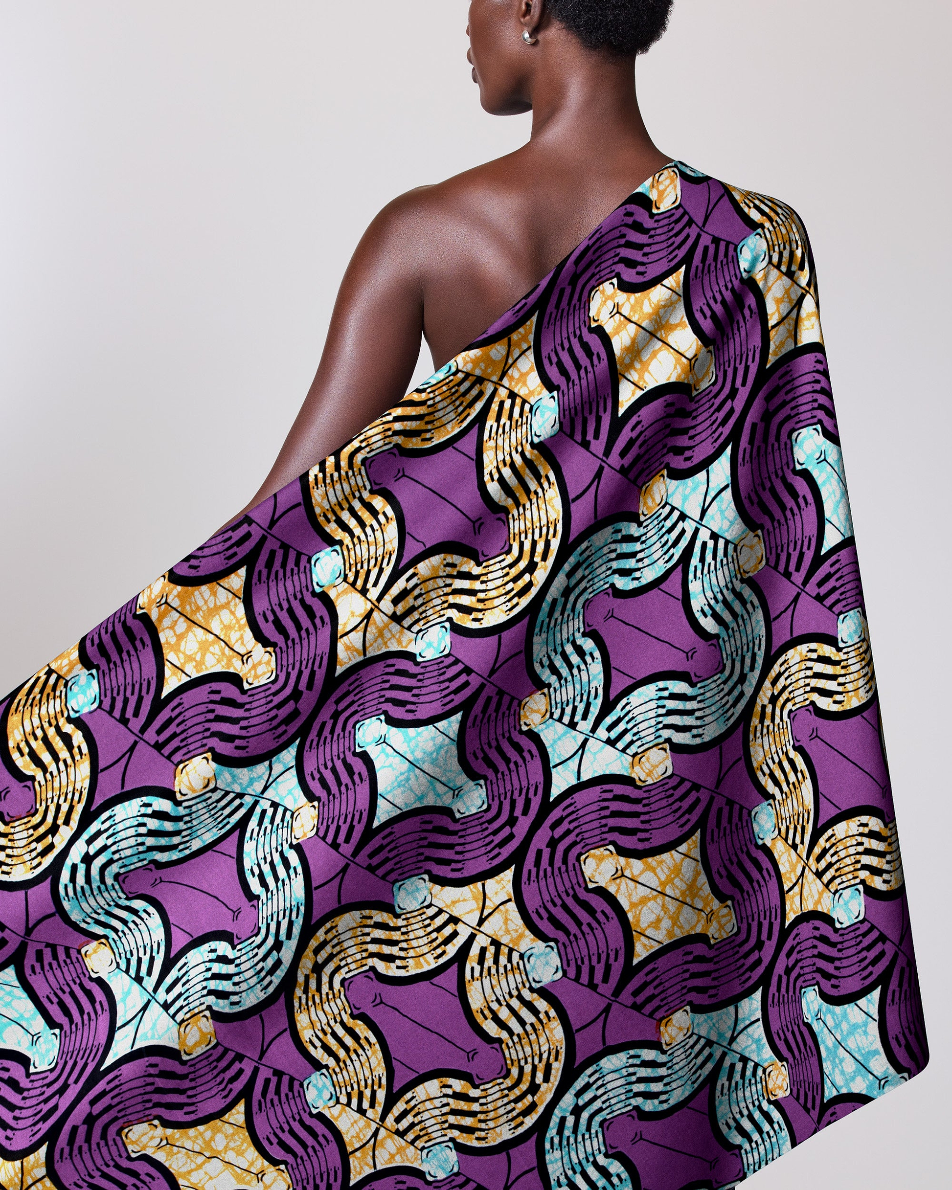 Vibrant purple gold teal patterned super-wax vls0476.004