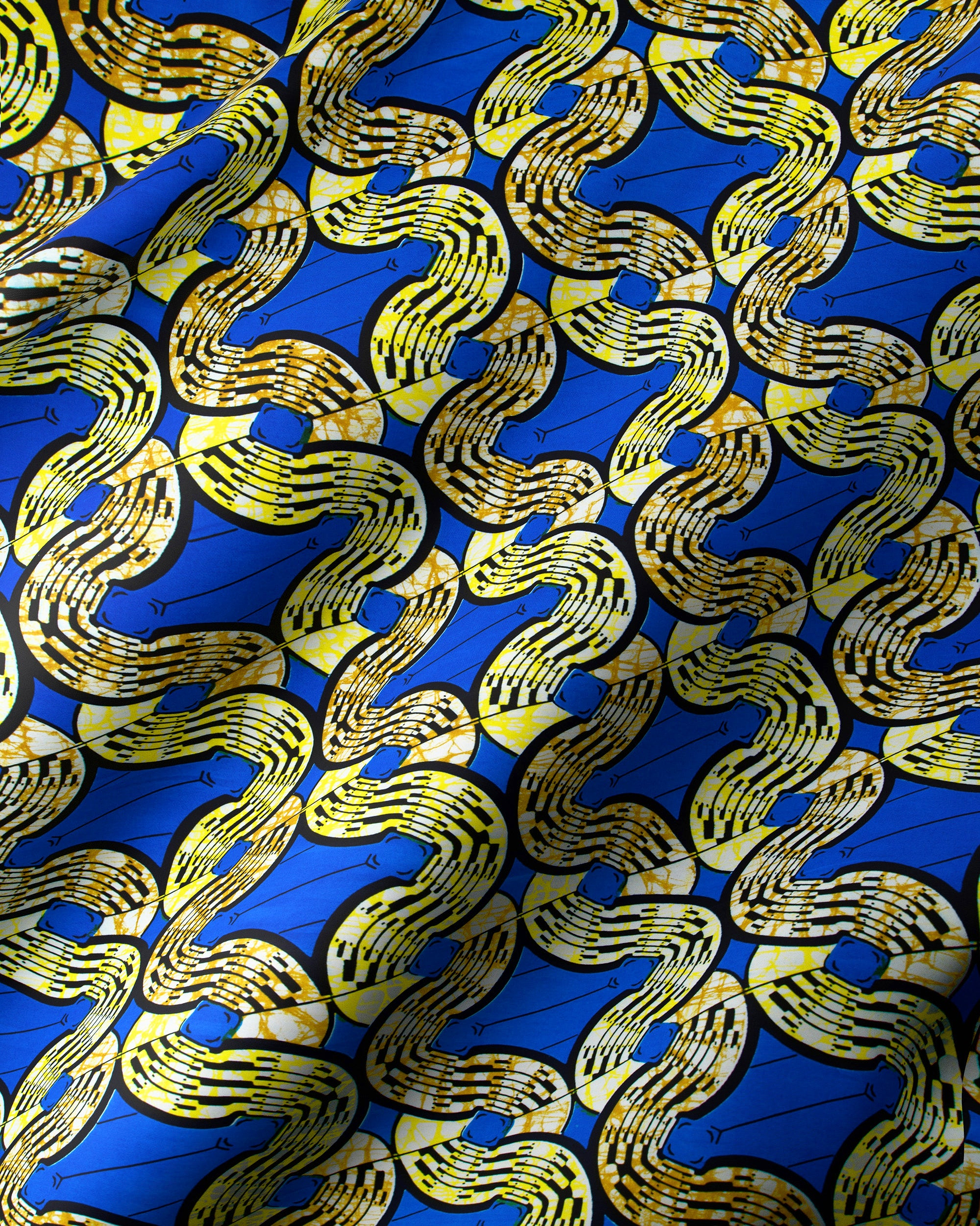 Vibrant blue fabric bold pattern super-wax vls0476.006
