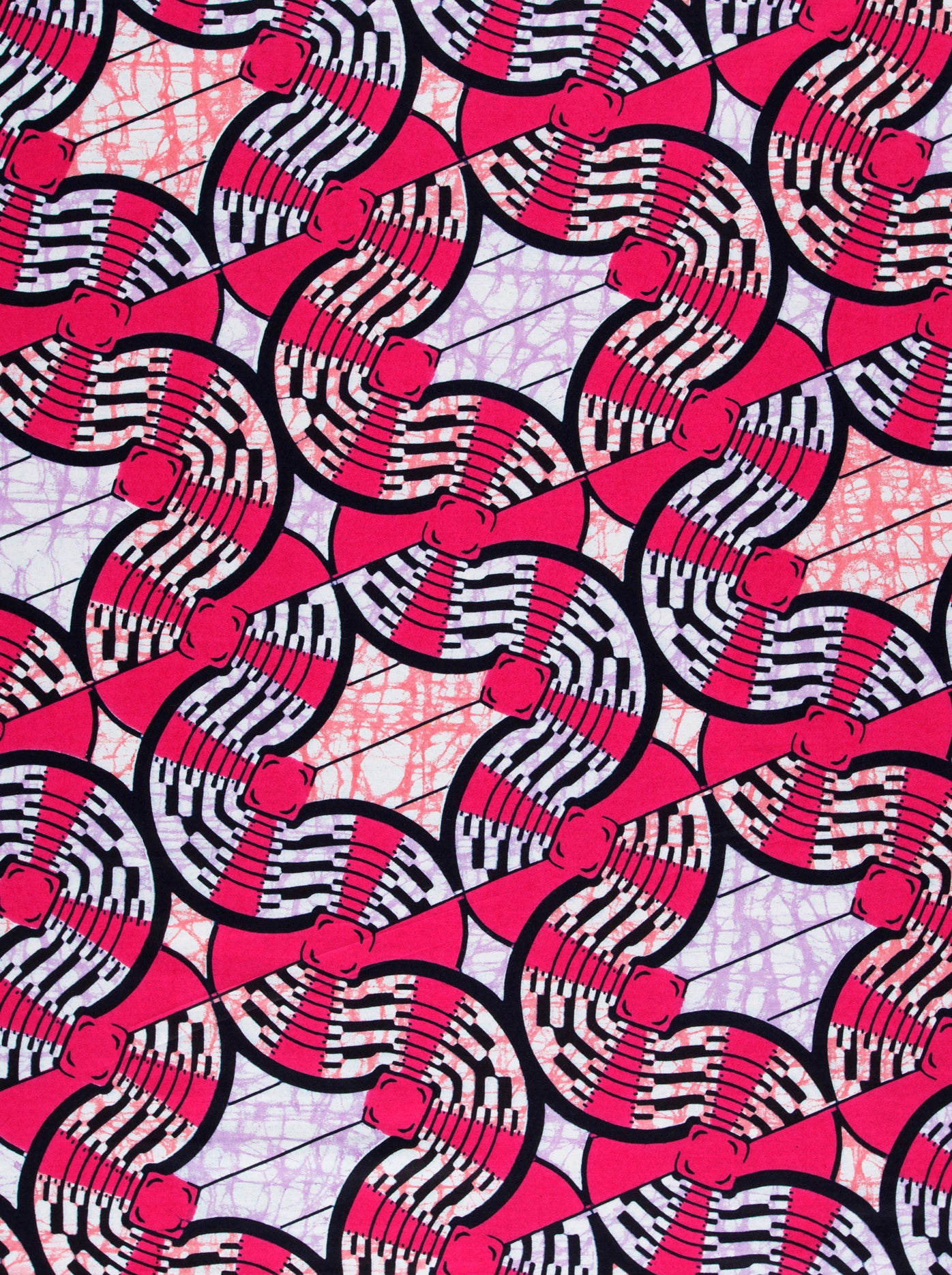 Vibrant red black white geometric super-wax vls0476.007
