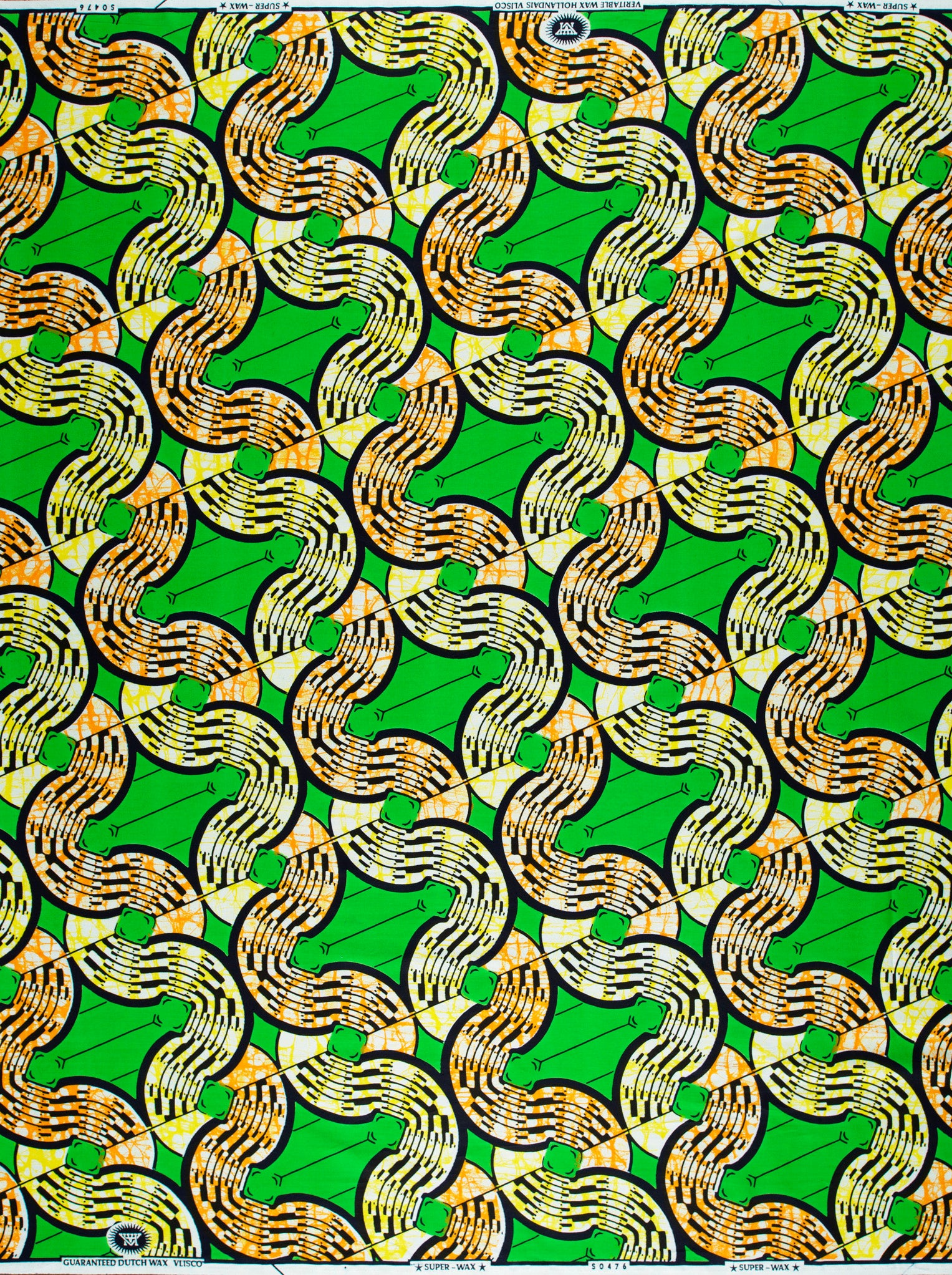 Vibrant green fabric bold geometric super-wax vls0476.010