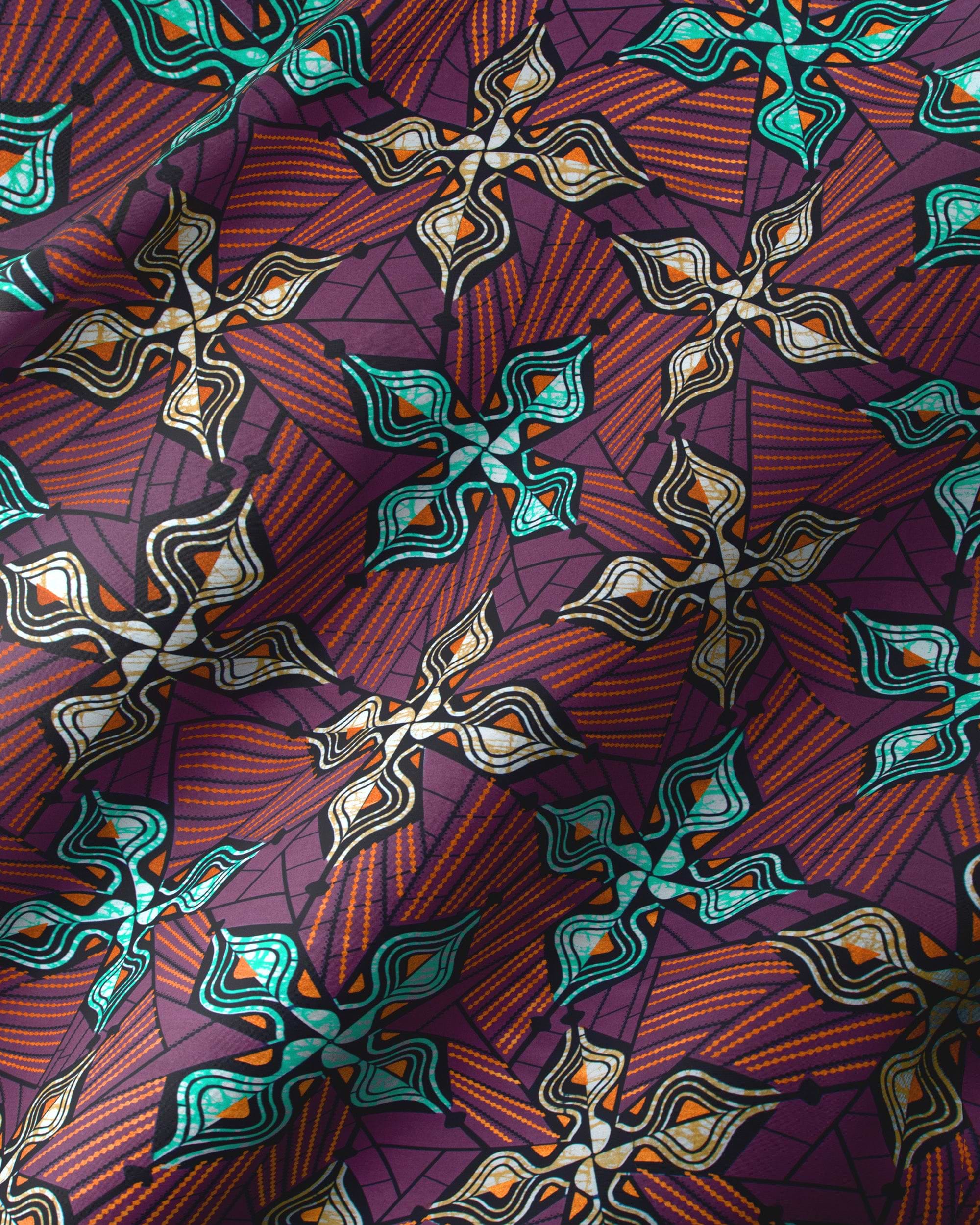 Vibrant purple fabric adorned intricate super-wax vls0562.016