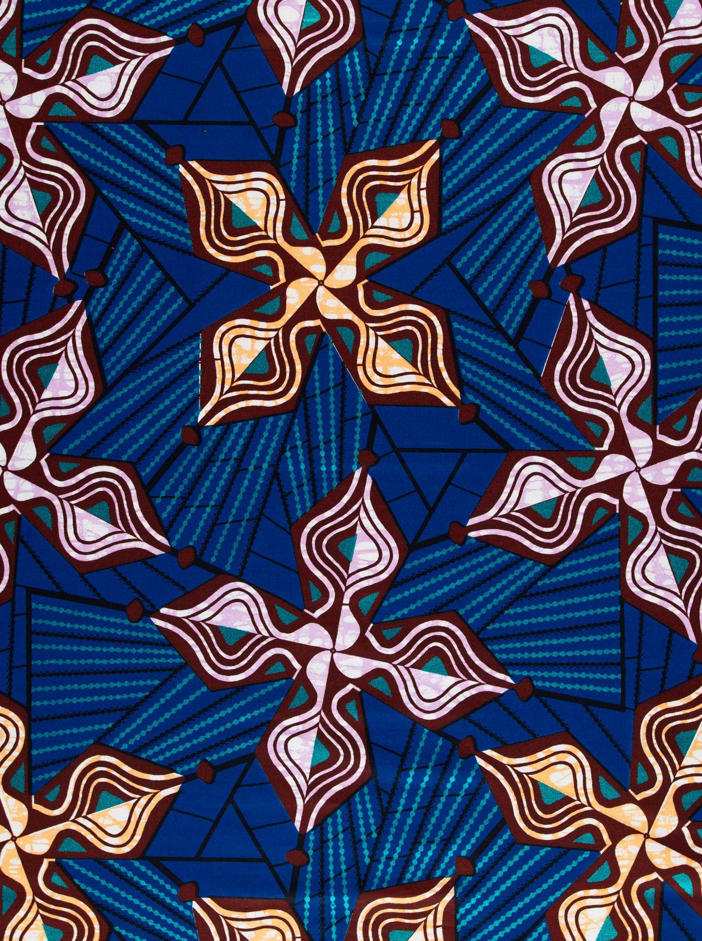 Vibrant blue fabric intricate geometric super-wax vls0562.017