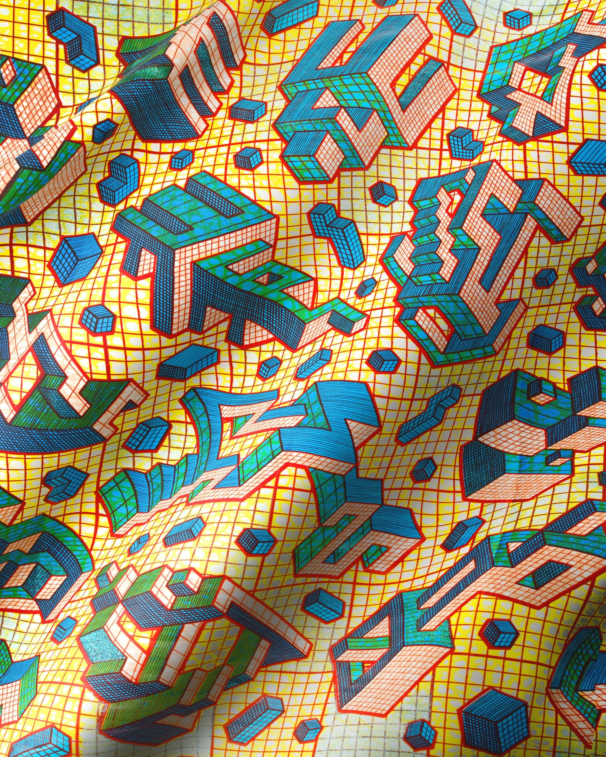 Fabric geometric shapes grand super-wax vls1120.012