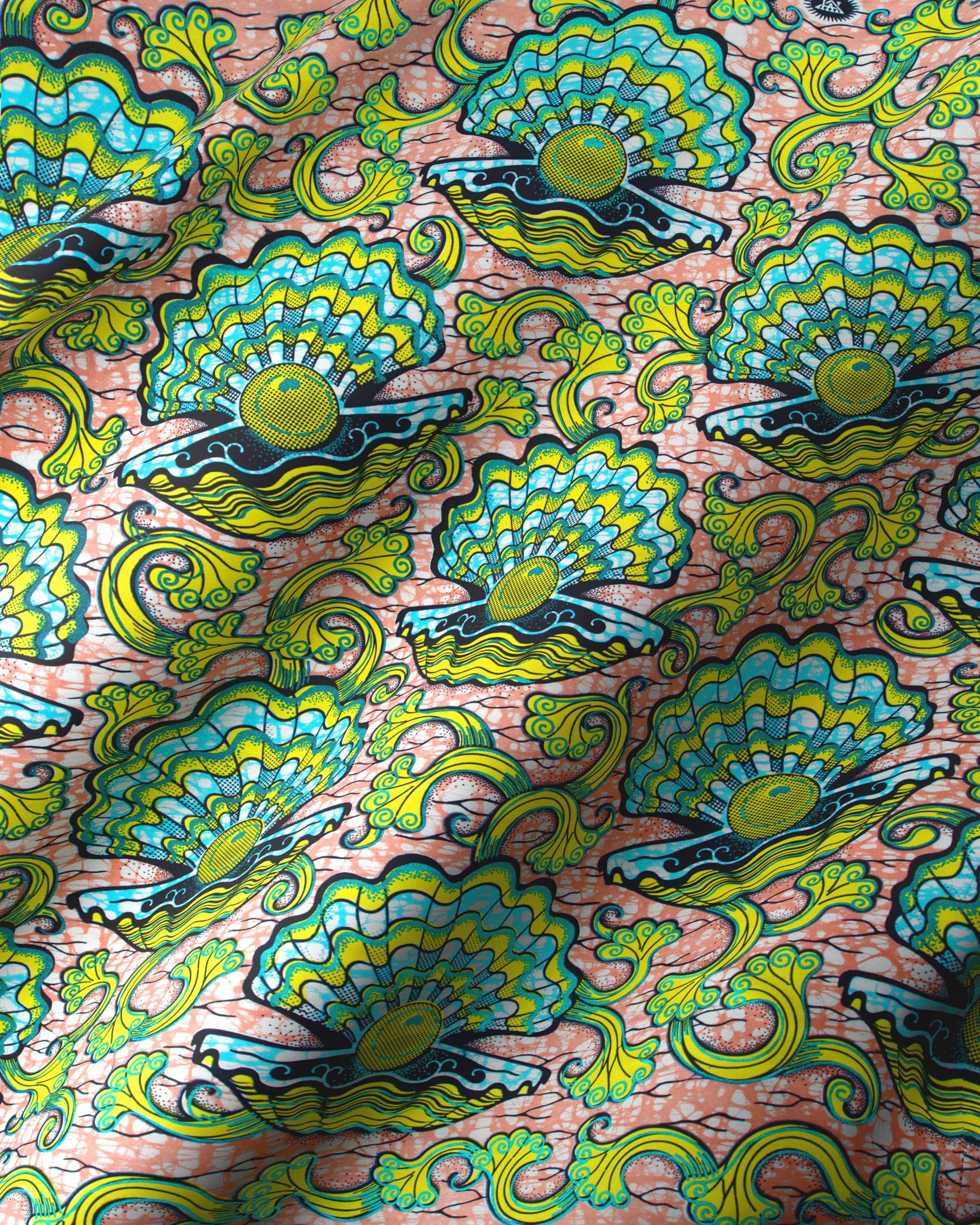 Vibrant pink fabric bold pattern super-wax vls1124.027