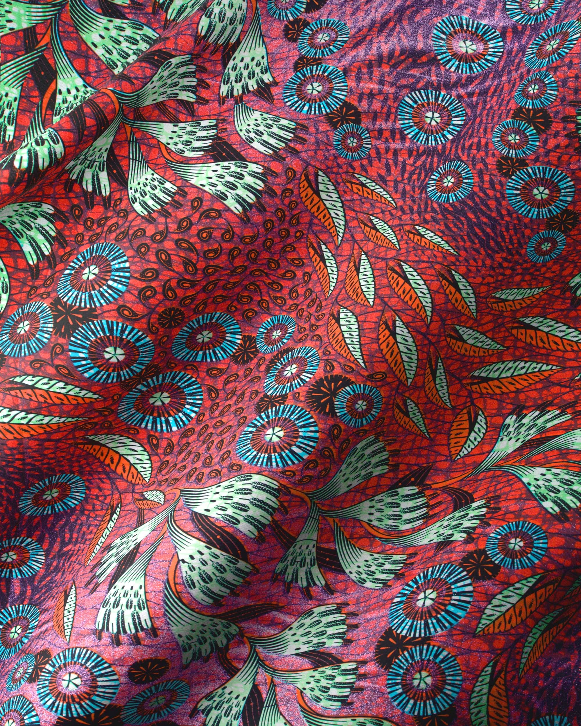 Vibrant floral patterned fabric grand super-wax vls1690.002