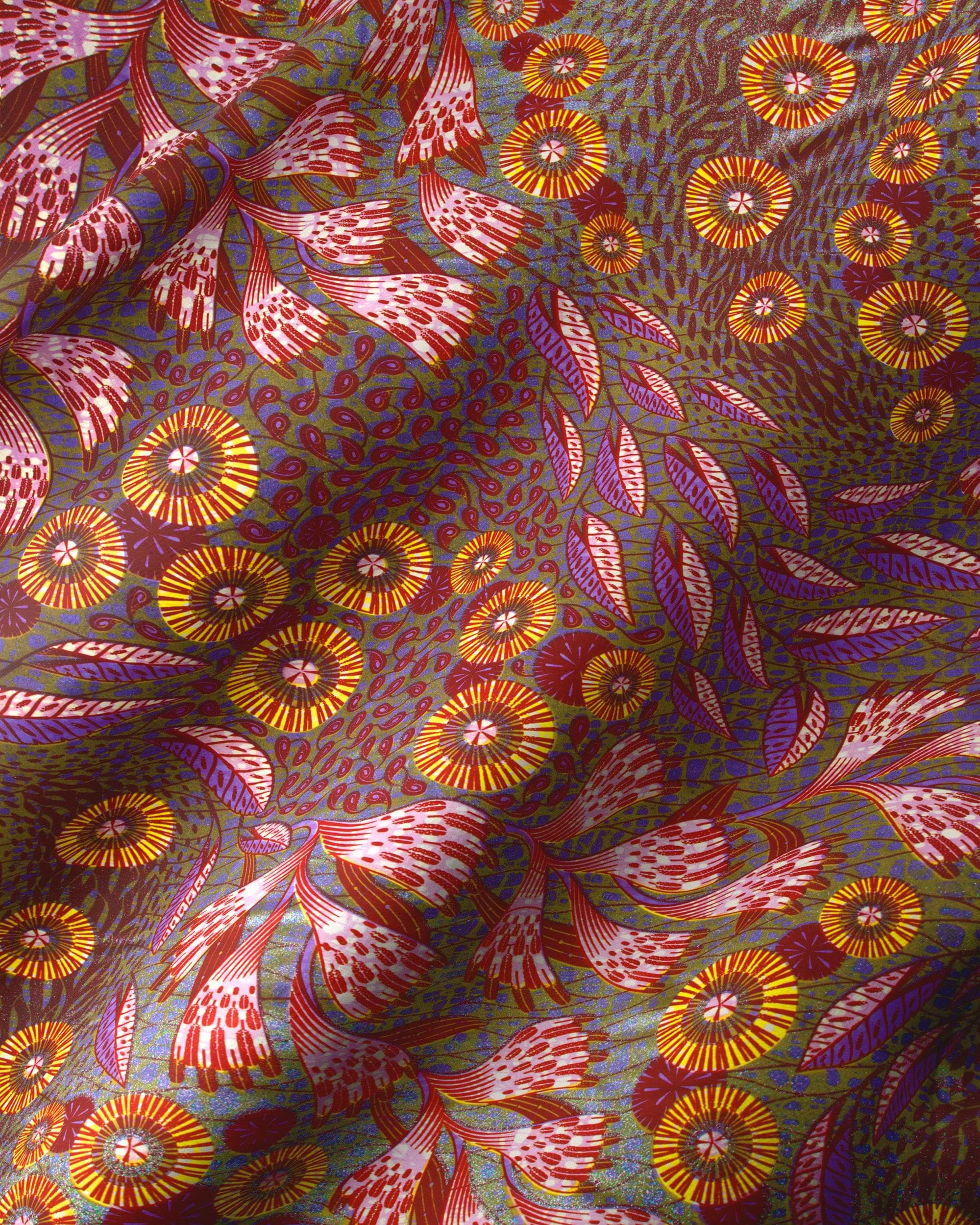 Floral patterned fabric folds grand super-wax vls1690.004