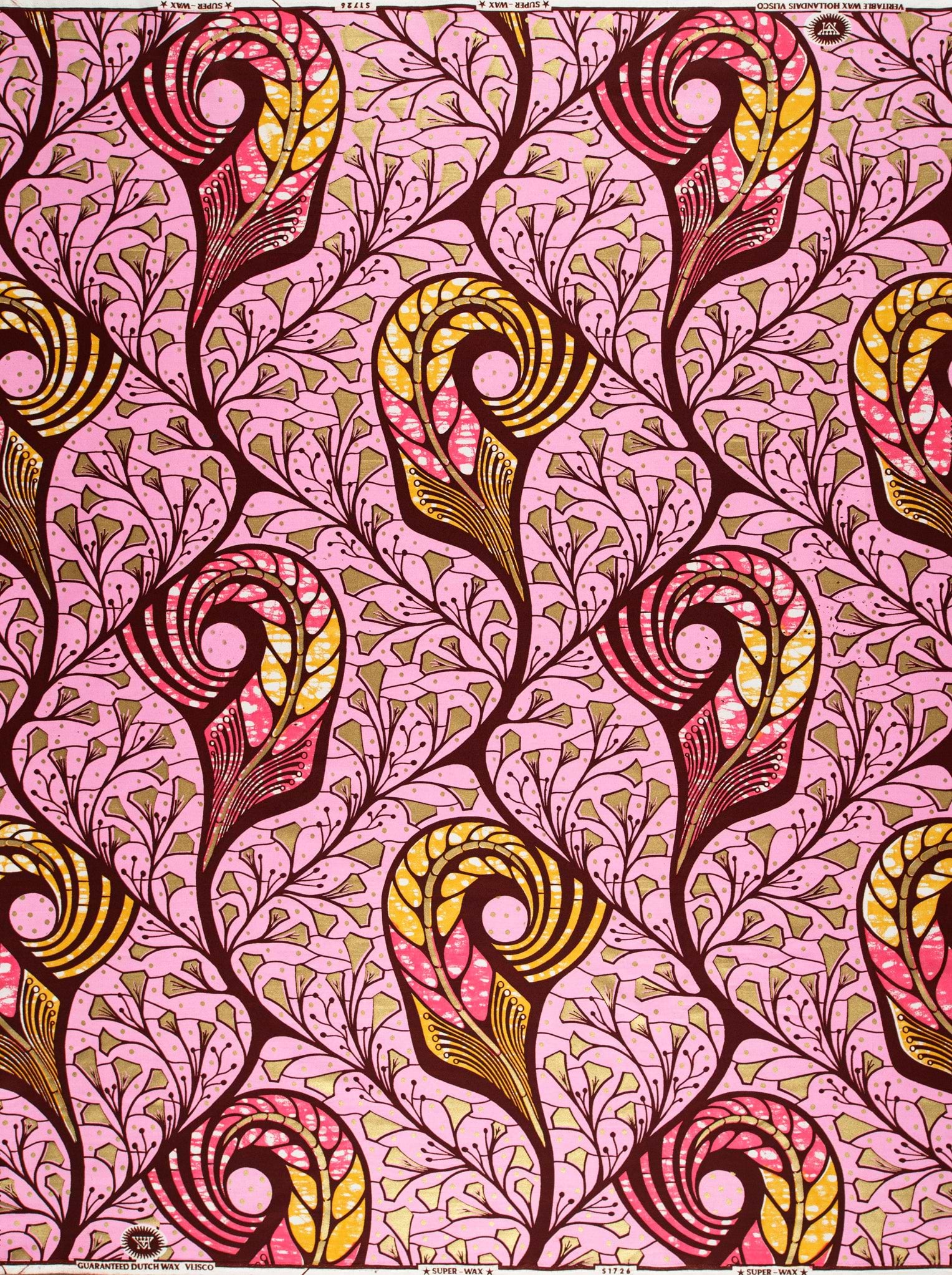 Vibrant pink african print fabric super-wax vls1726.011