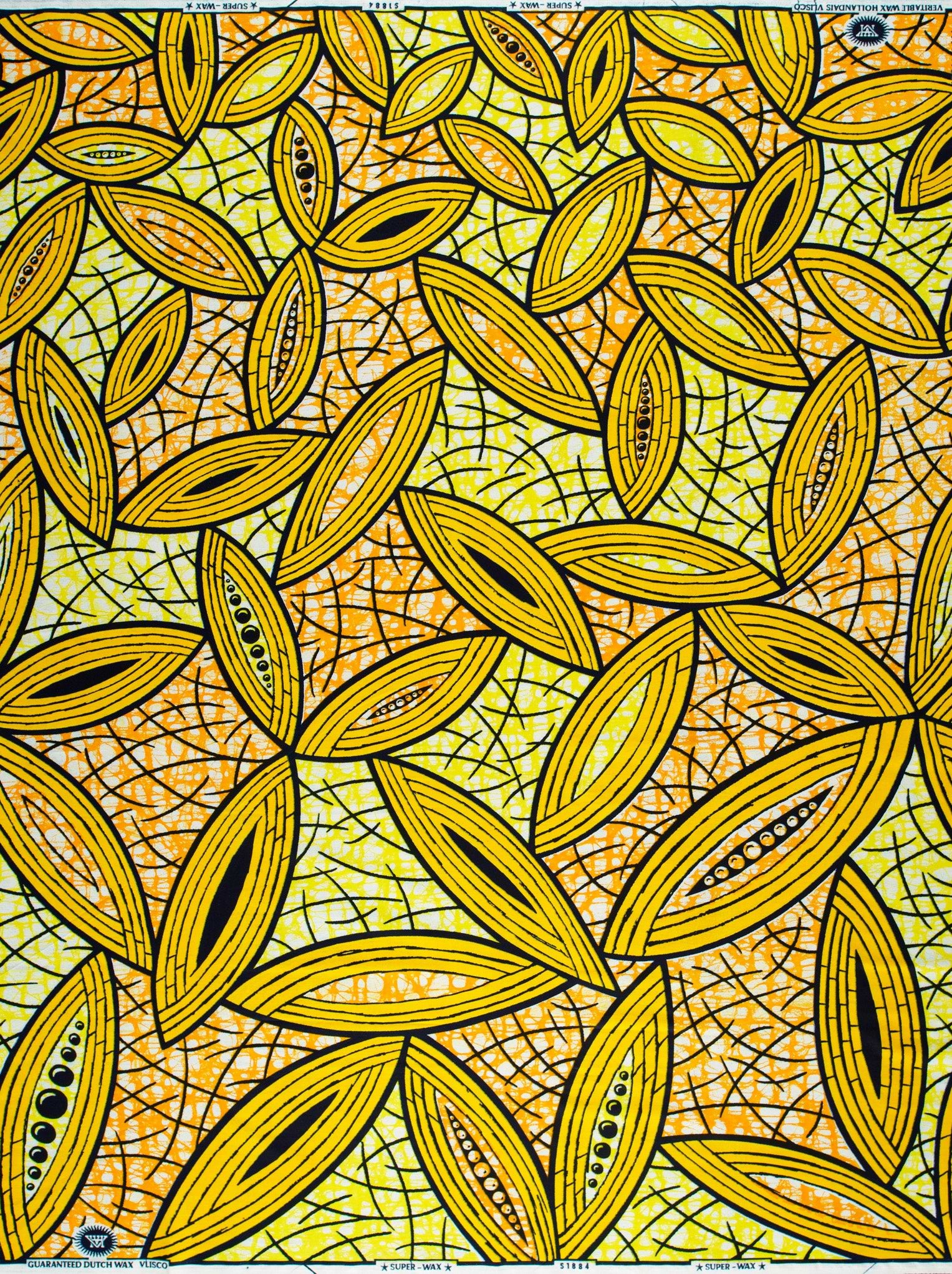 Vibrant yellow black stylized seed super-wax vls1884.011