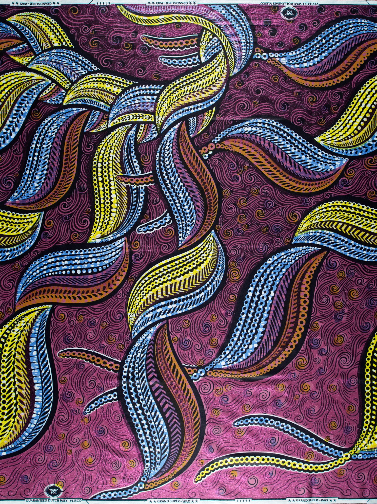 Vibrant abstract fabric bold yellow grand super-wax vls1894.006